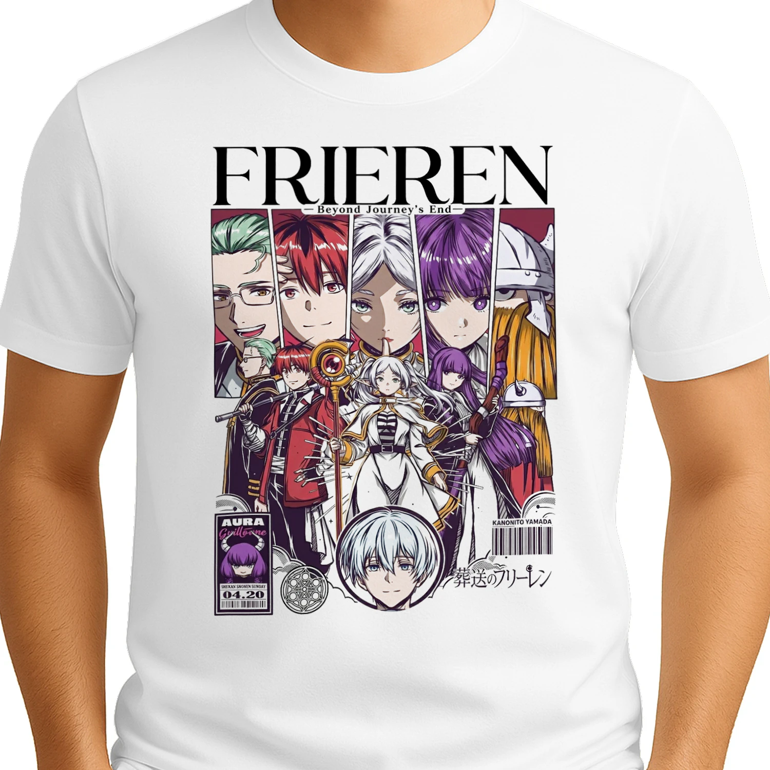 Frieren: Beyond Journey's End Anime Graphic T-Shirt | Fantasy Manga Tee | Unisex Cotton Shirt