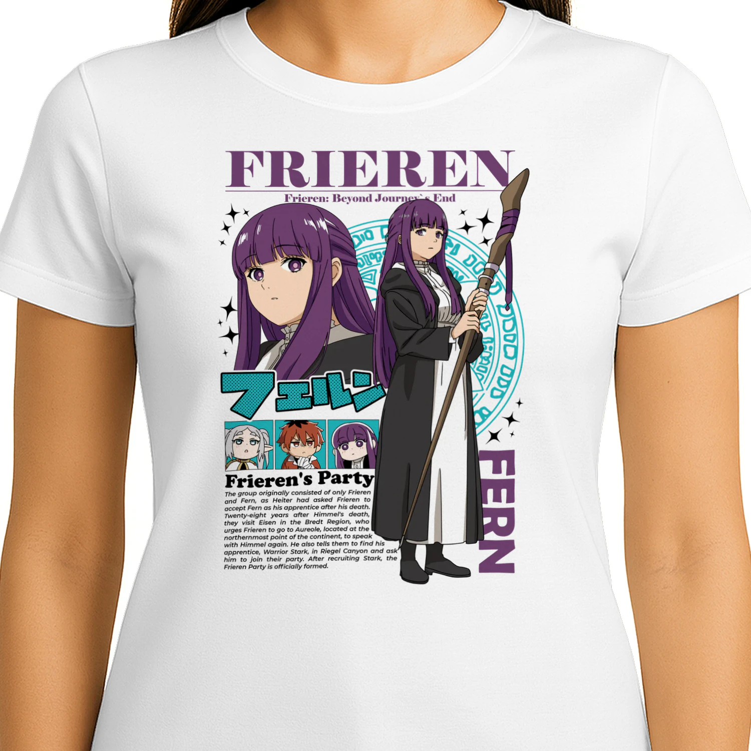 Frieren: Beyond Journey's End Anime Graphic T-Shirt | Fantasy Manga Tee | Unisex Cotton Shirt