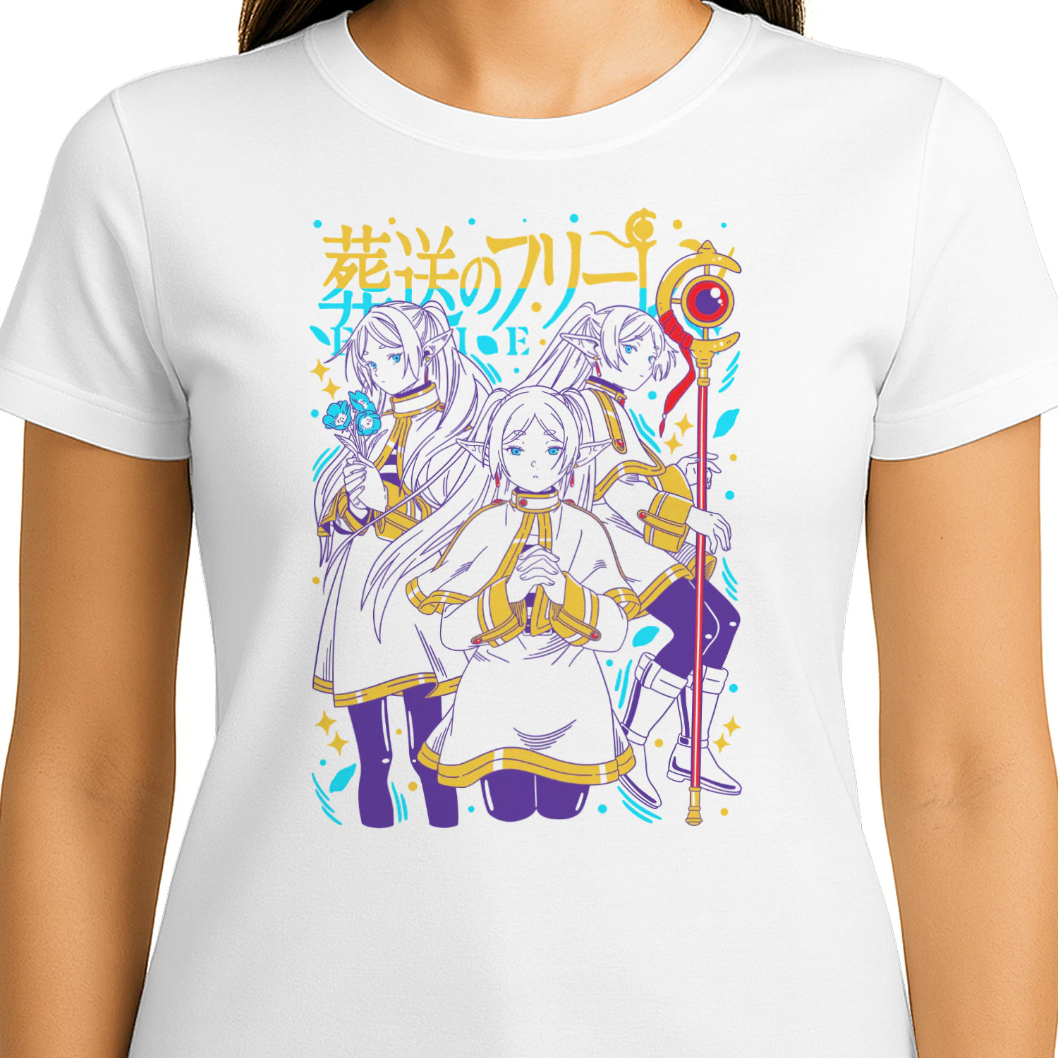 Frieren: Beyond Journey's End Anime Graphic T-Shirt | Fantasy Manga Tee | Unisex Cotton Shirt