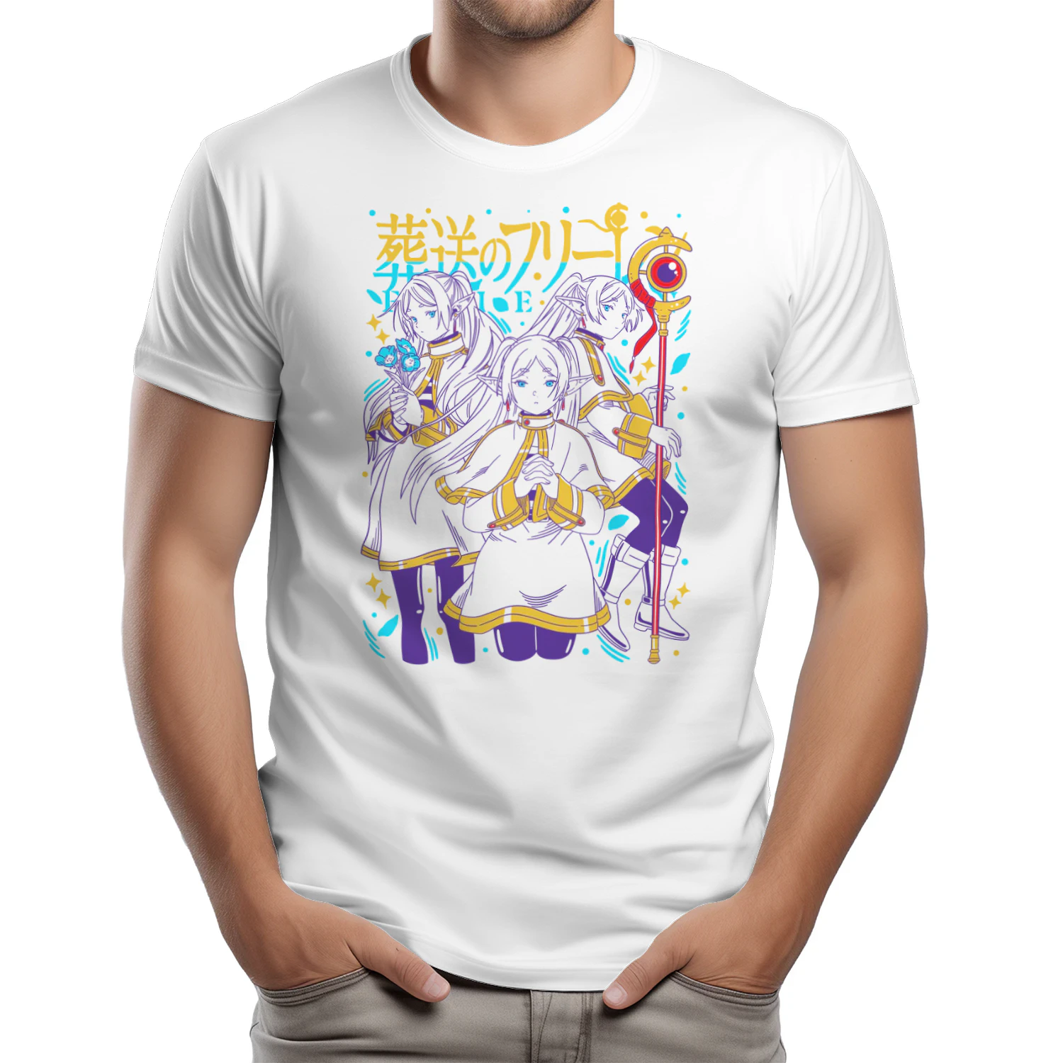 Frieren: Beyond Journey's End Anime Graphic T-Shirt | Fantasy Manga Tee | Unisex Cotton Shirt