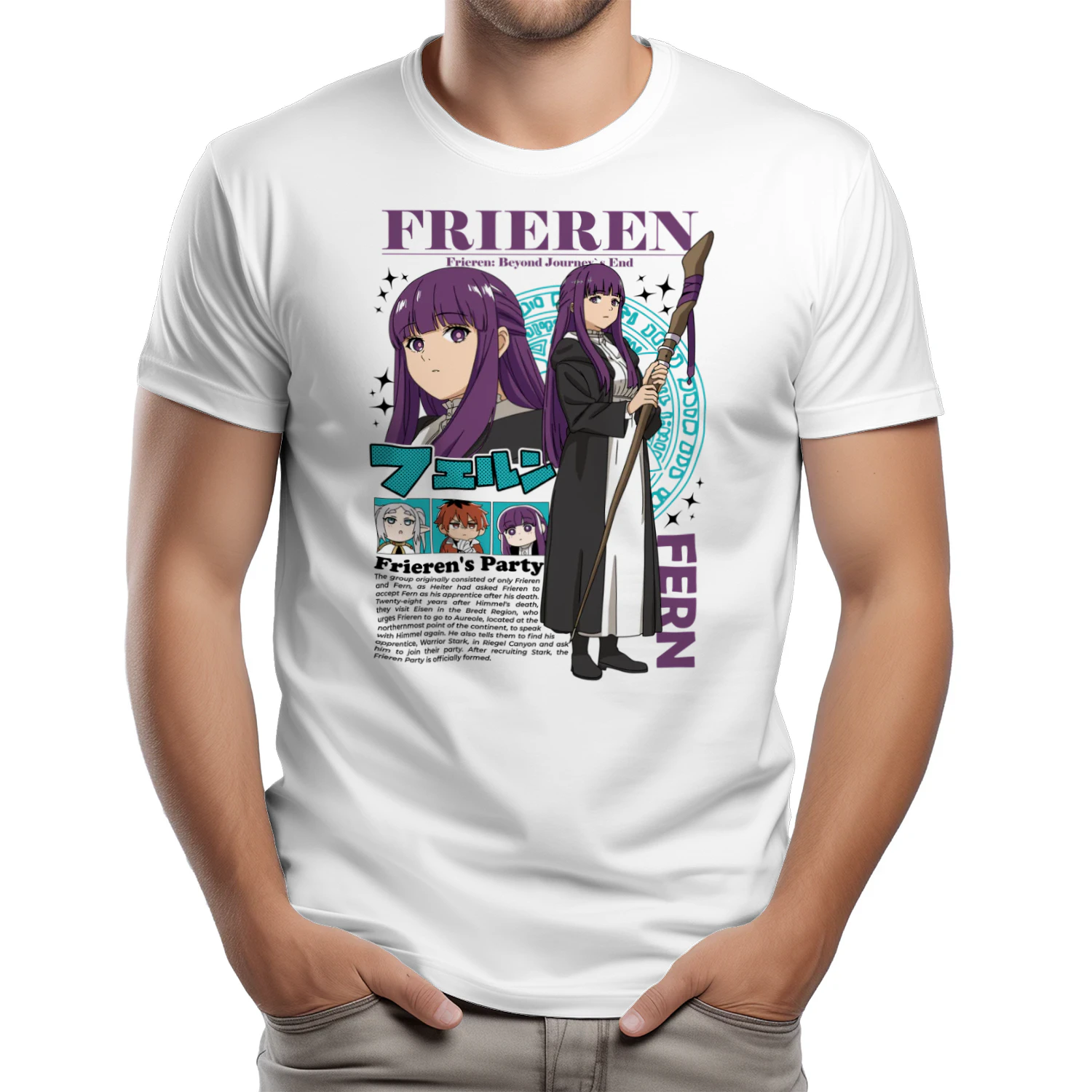 Frieren: Beyond Journey's End Anime Graphic T-Shirt | Fantasy Manga Tee | Unisex Cotton Shirt
