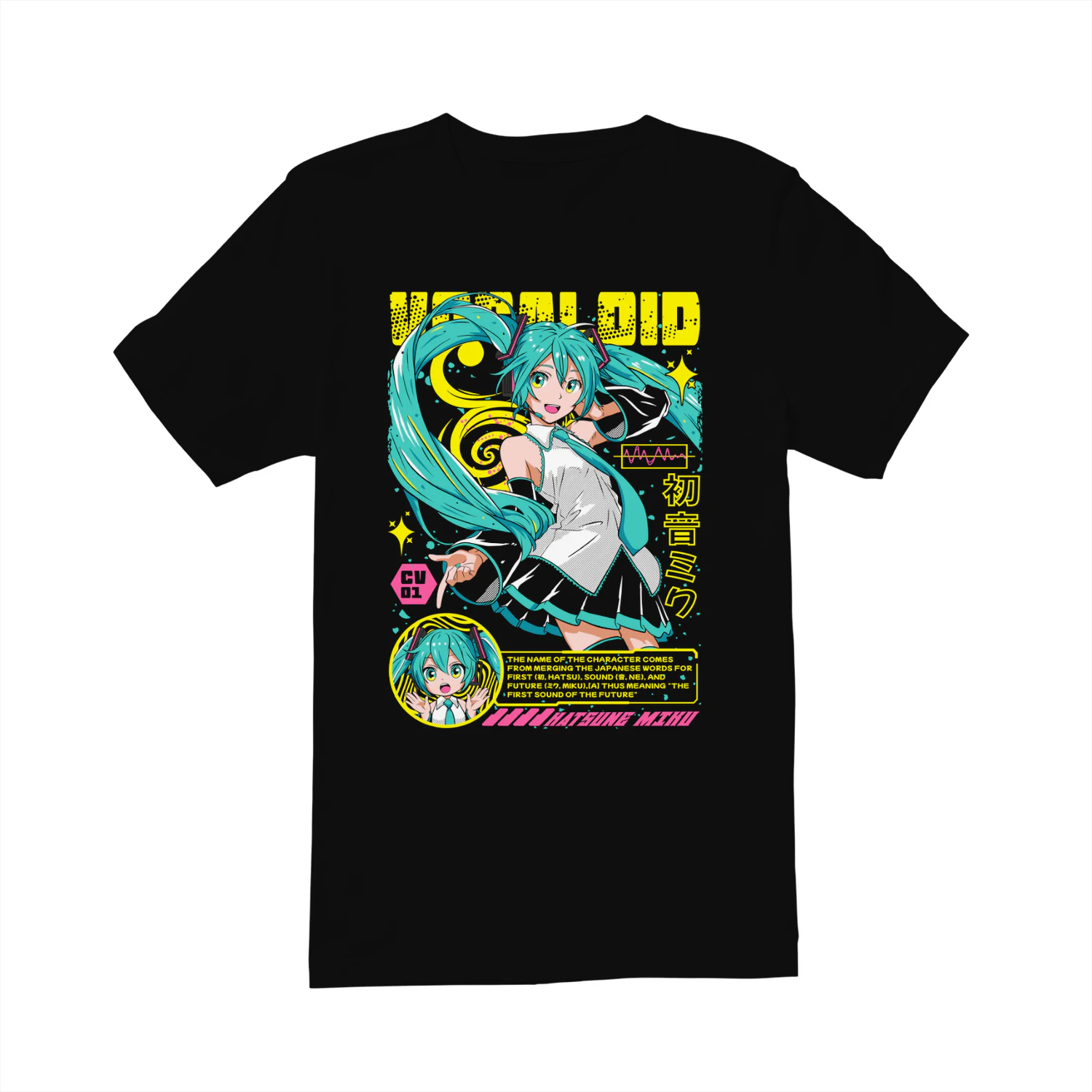 Hatsune Miku Music Graphic Shirt | Unisex Vocaloid Apparel