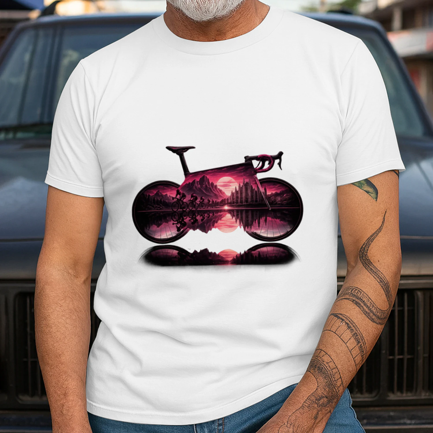 Ride into the Sunset Premium wielershirt
