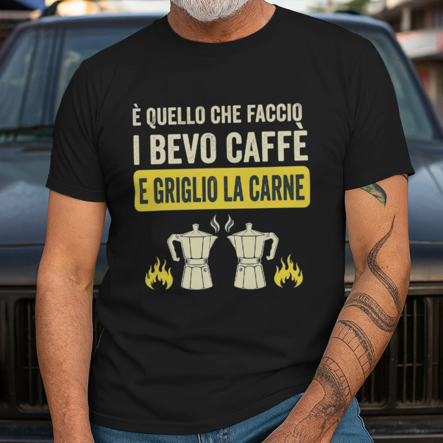 È quello che faccio bevo caffè e griglio la carne