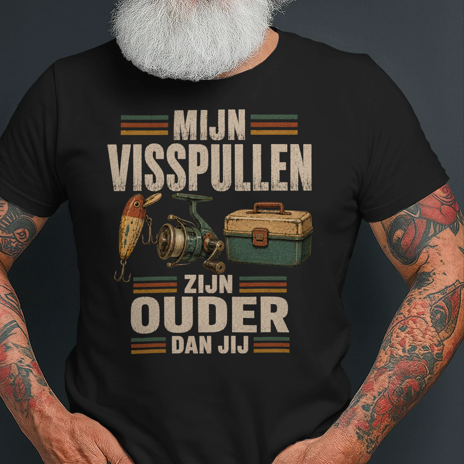 Grappig visshirt als cadeau voor een vissende vader