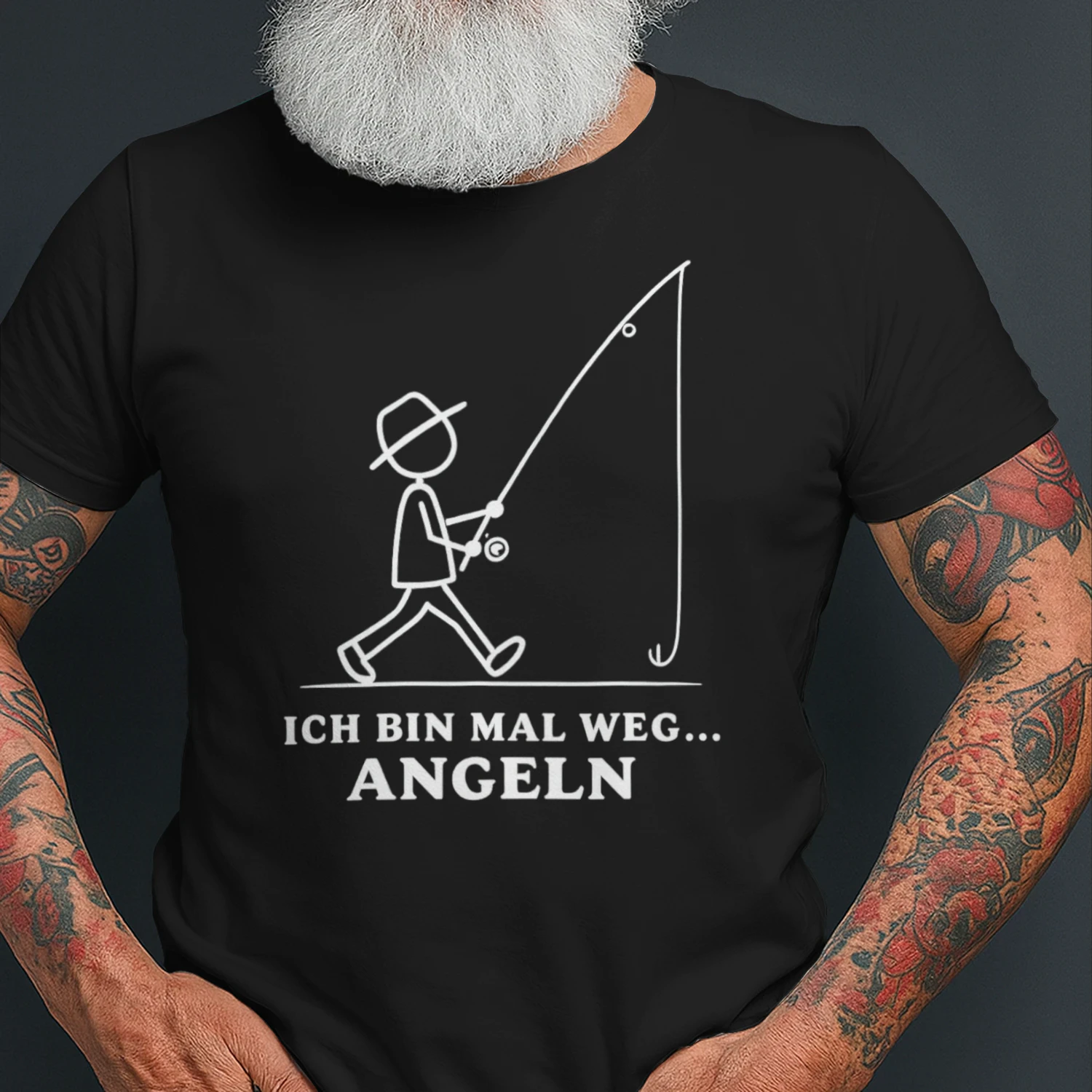 Lustiges Angelshirt als Geschenk für anglernden Papa