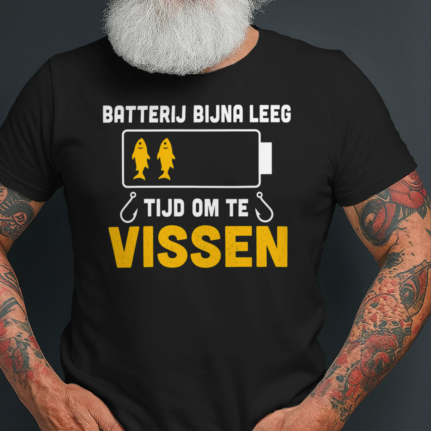 Grappig visshirt als cadeau voor een vissende vader