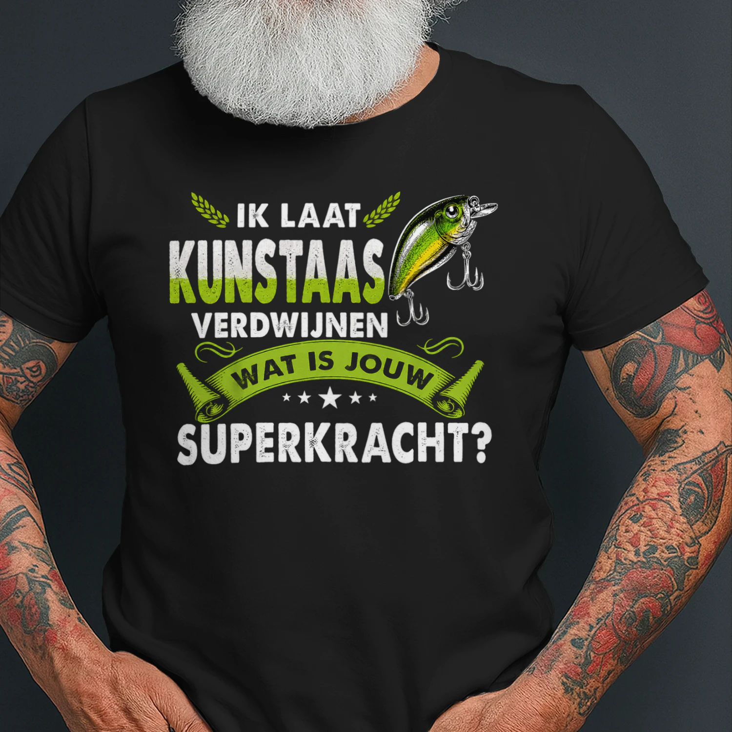 Grappig visshirt als cadeau voor een vissende vader