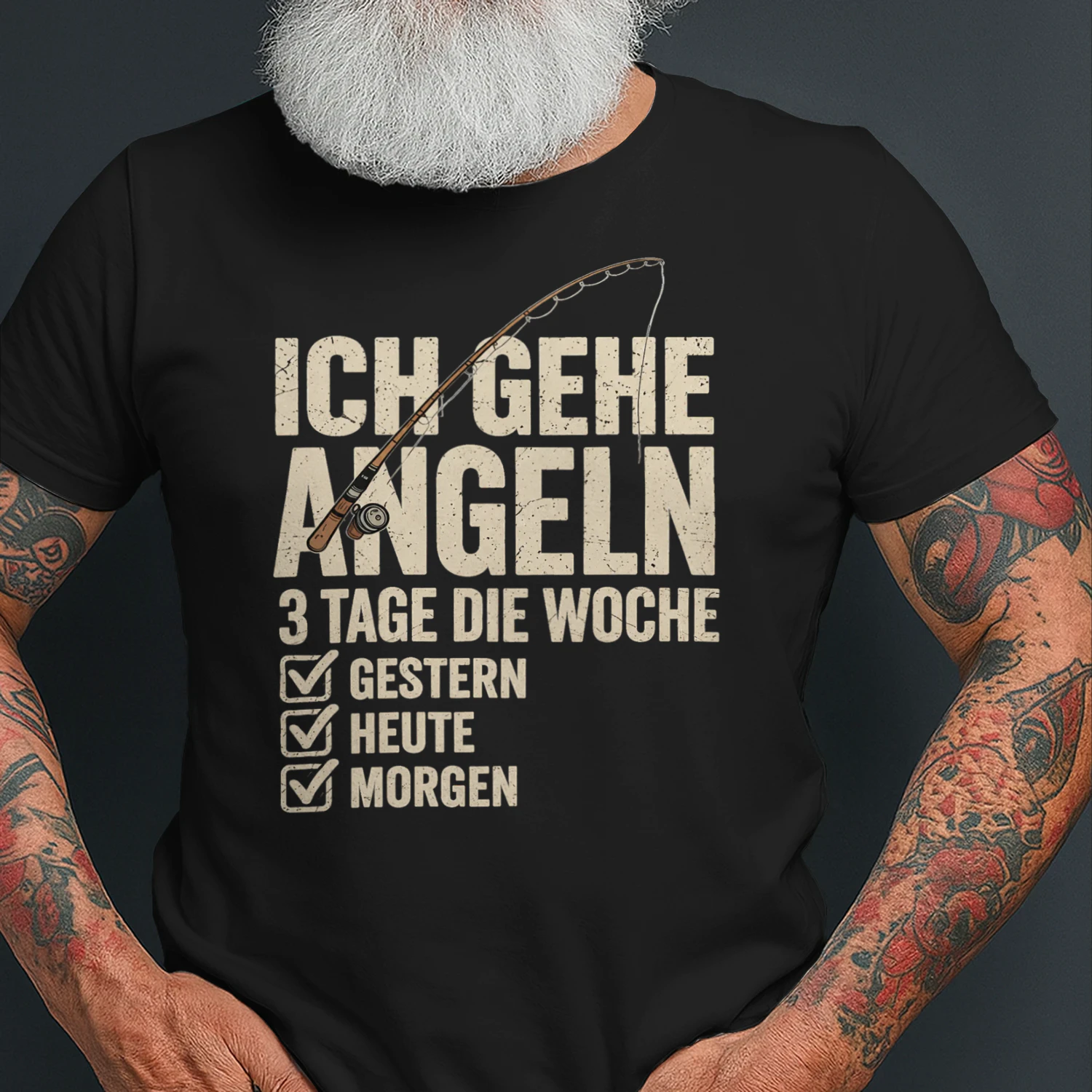Lustiges Angelshirt als Geschenk für anglernden Papa