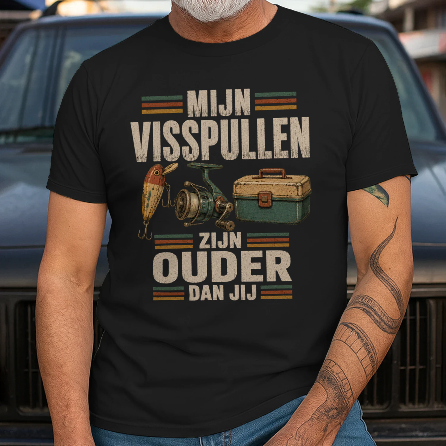 Grappig visshirt als cadeau voor een vissende vader