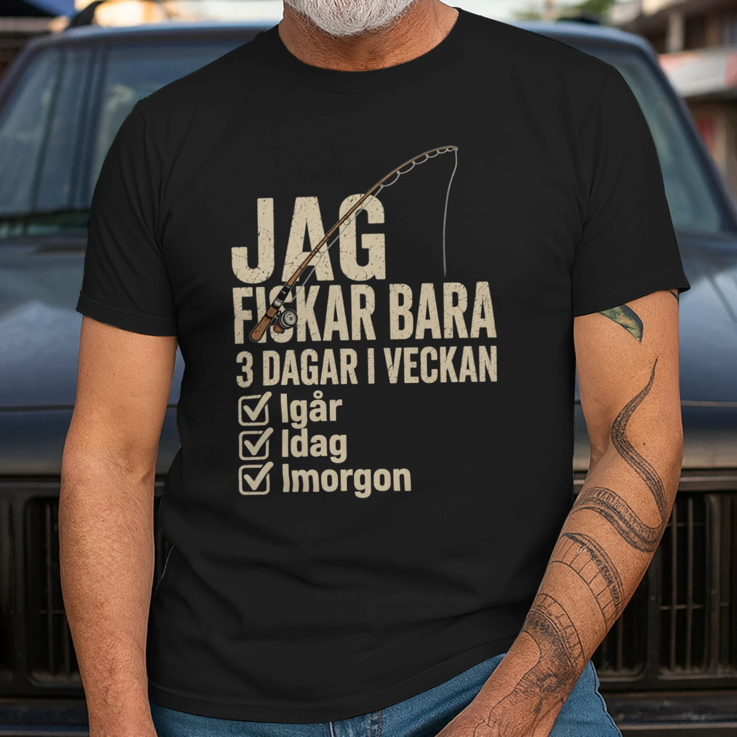 Rolig fisketröja som present till en fiskepappa