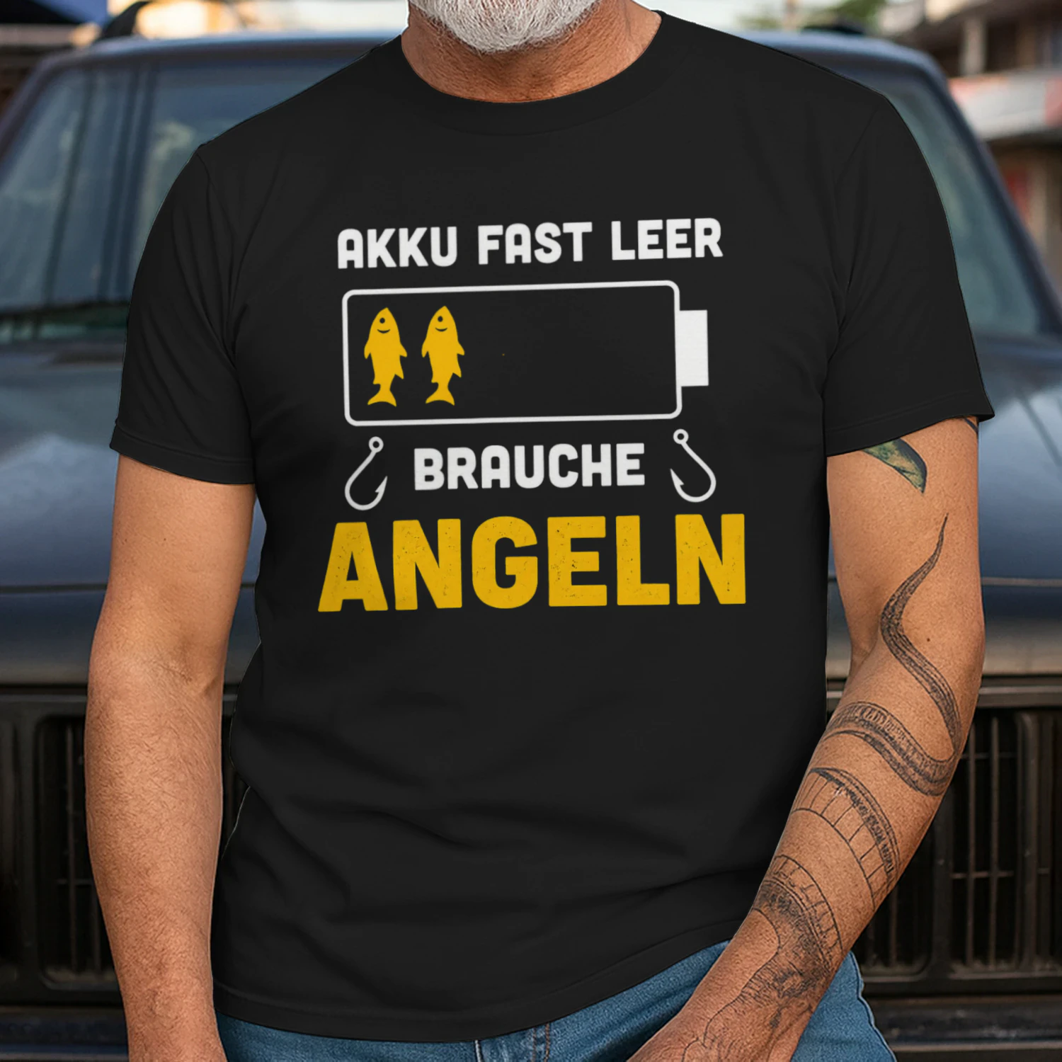 Lustiges Angelshirt als Geschenk für anglernden Papa