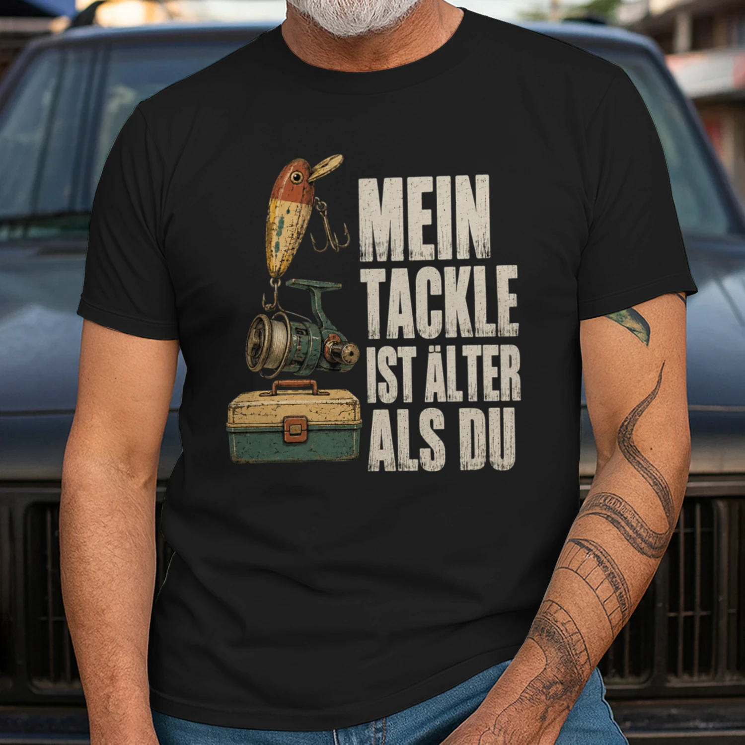 Lustiges Angelshirt als Geschenk für anglernden Papa