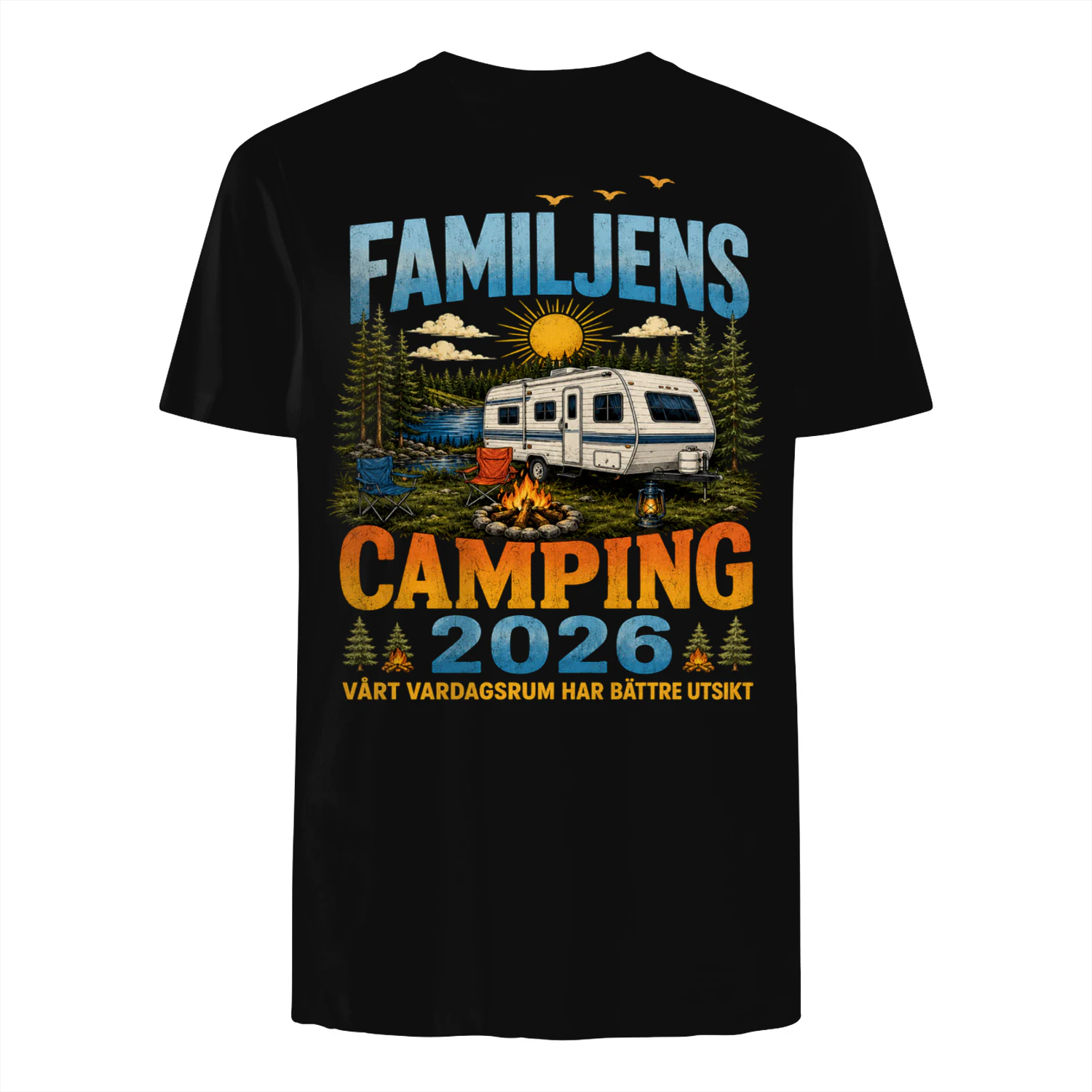 Rolig campingtröja för hela familjen