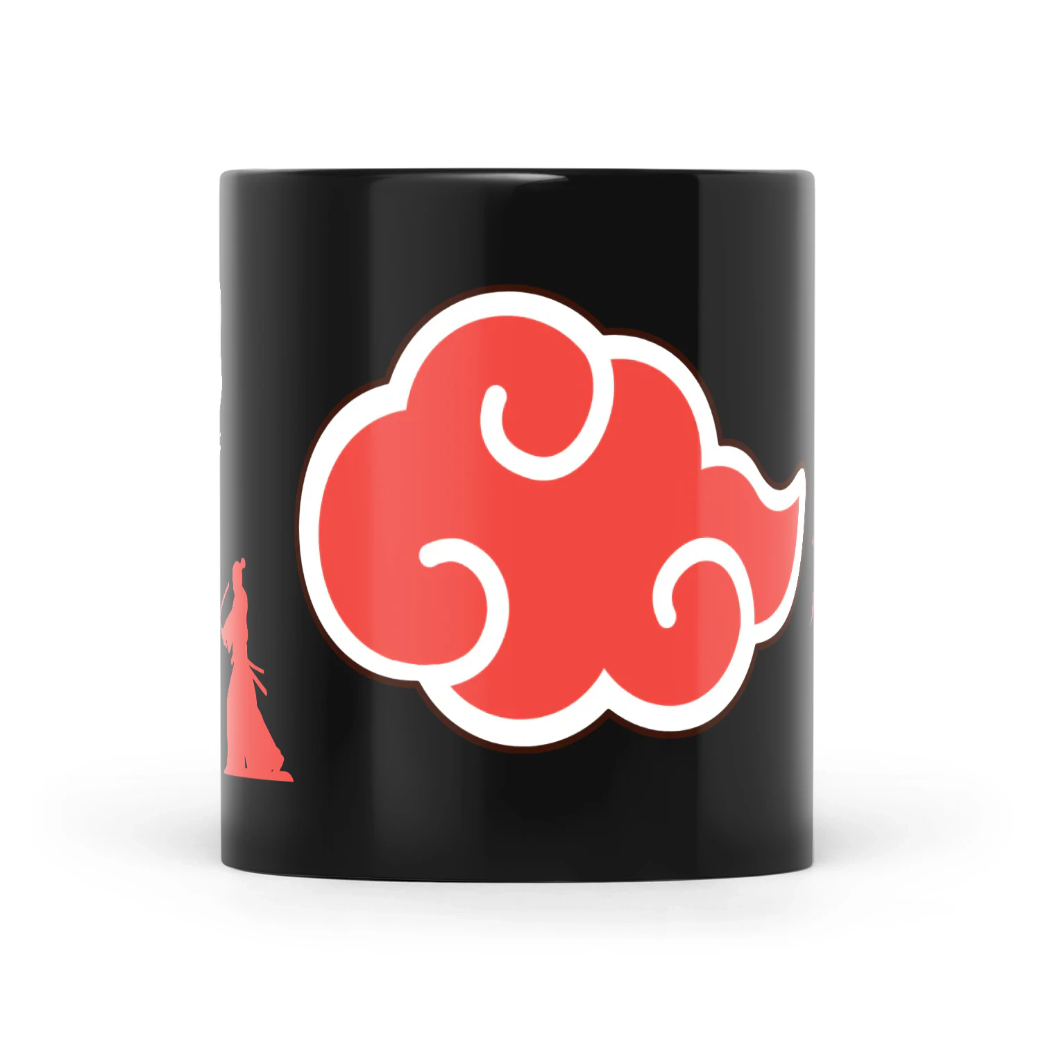 Akatsuki Black Ceramic Mug - Naruto Anime Coffee Cup with Courage Kanji