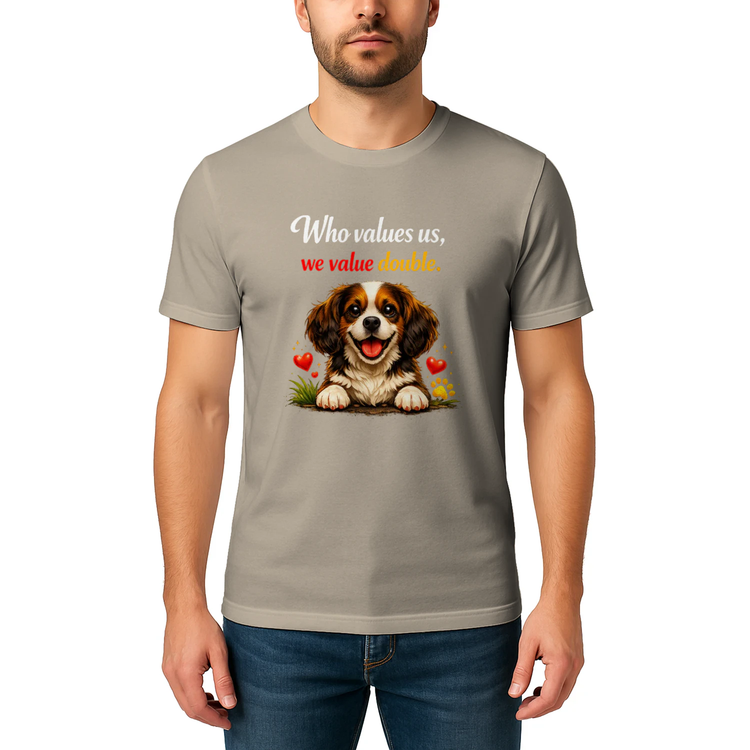 Who Values Us We Value Double - Motivational Unisex Graphic T-Shirt