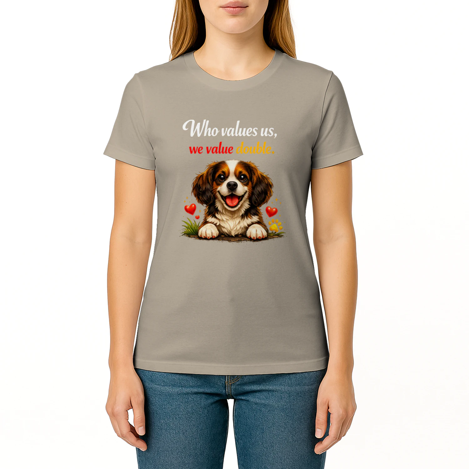 Who Values Us We Value Double - Motivational Unisex Graphic T-Shirt