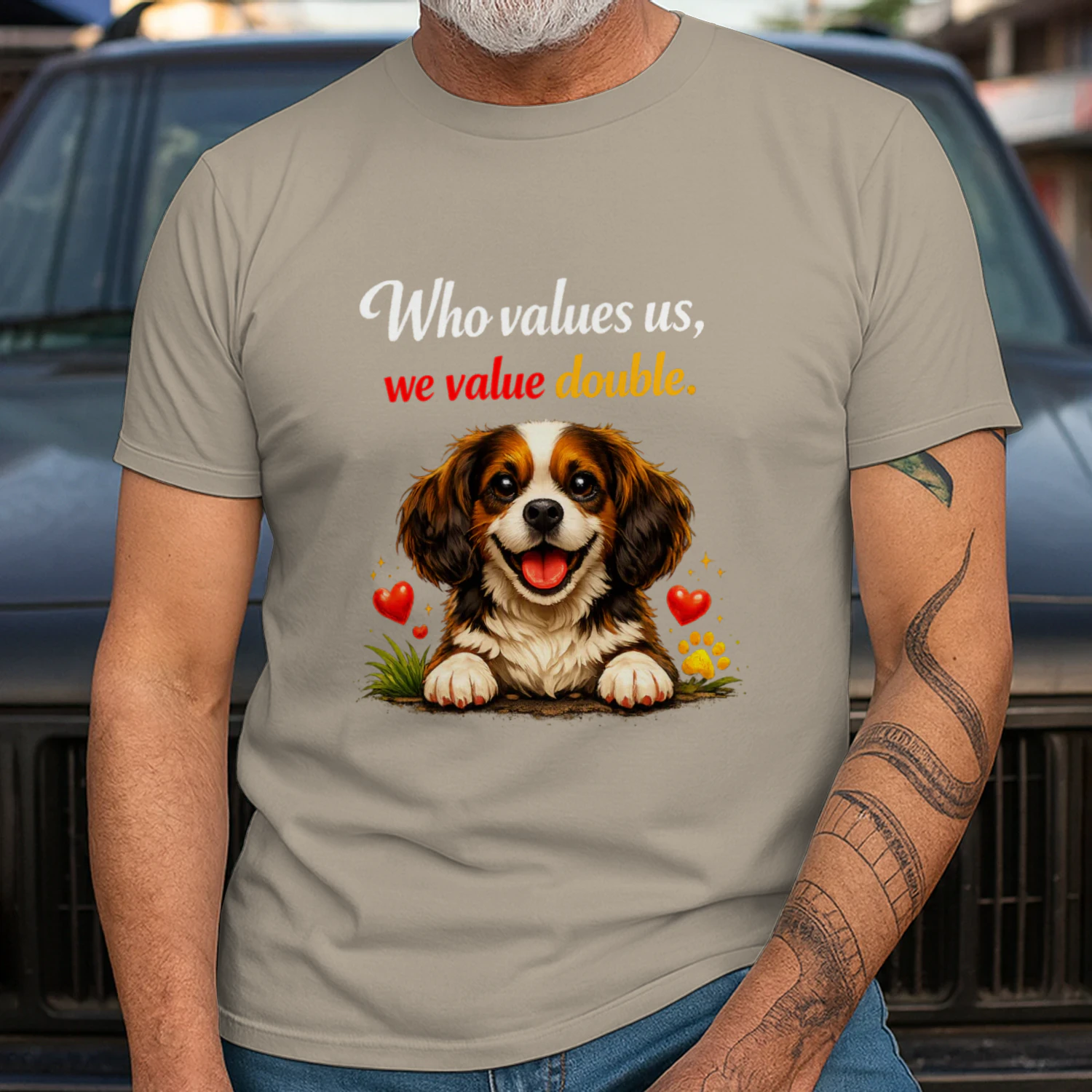Who Values Us We Value Double - Motivational Unisex Graphic T-Shirt