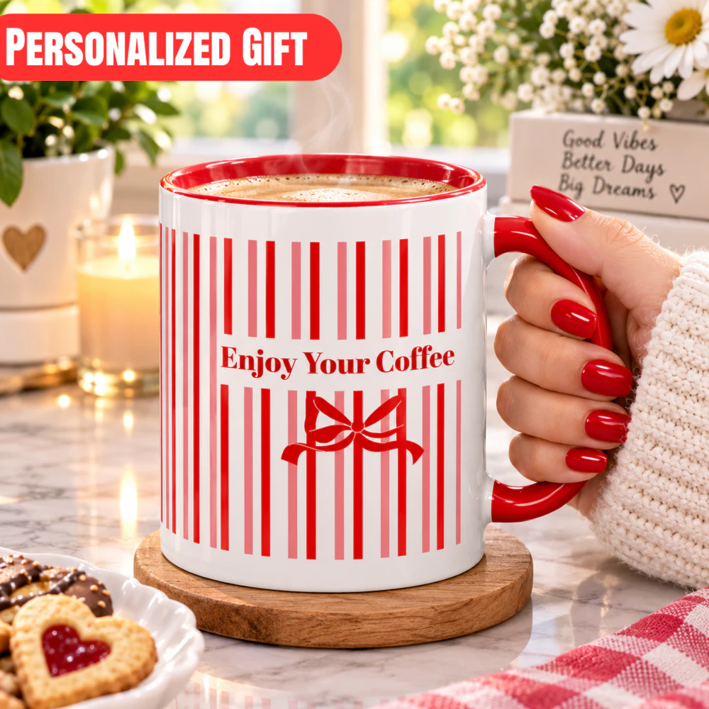Personalized Name Coffee Mug Custom Gift Mug Enjoy Your Coffee