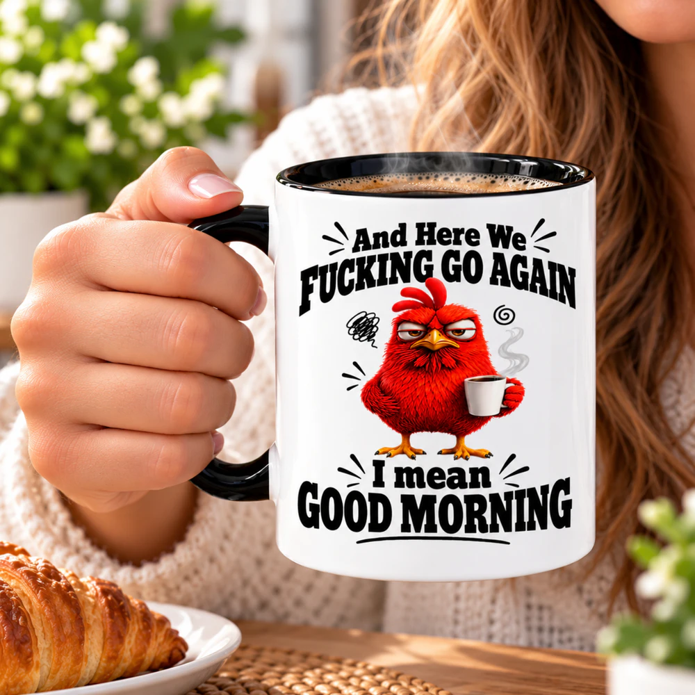Funny Chicken Coffee Mug, Grumpy Chicken Coffee Cup, Coffee Lover Gift, Morning Humor