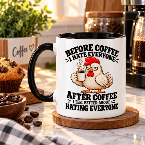 Funny Chicken Coffee Mug Coffee Lover Gift