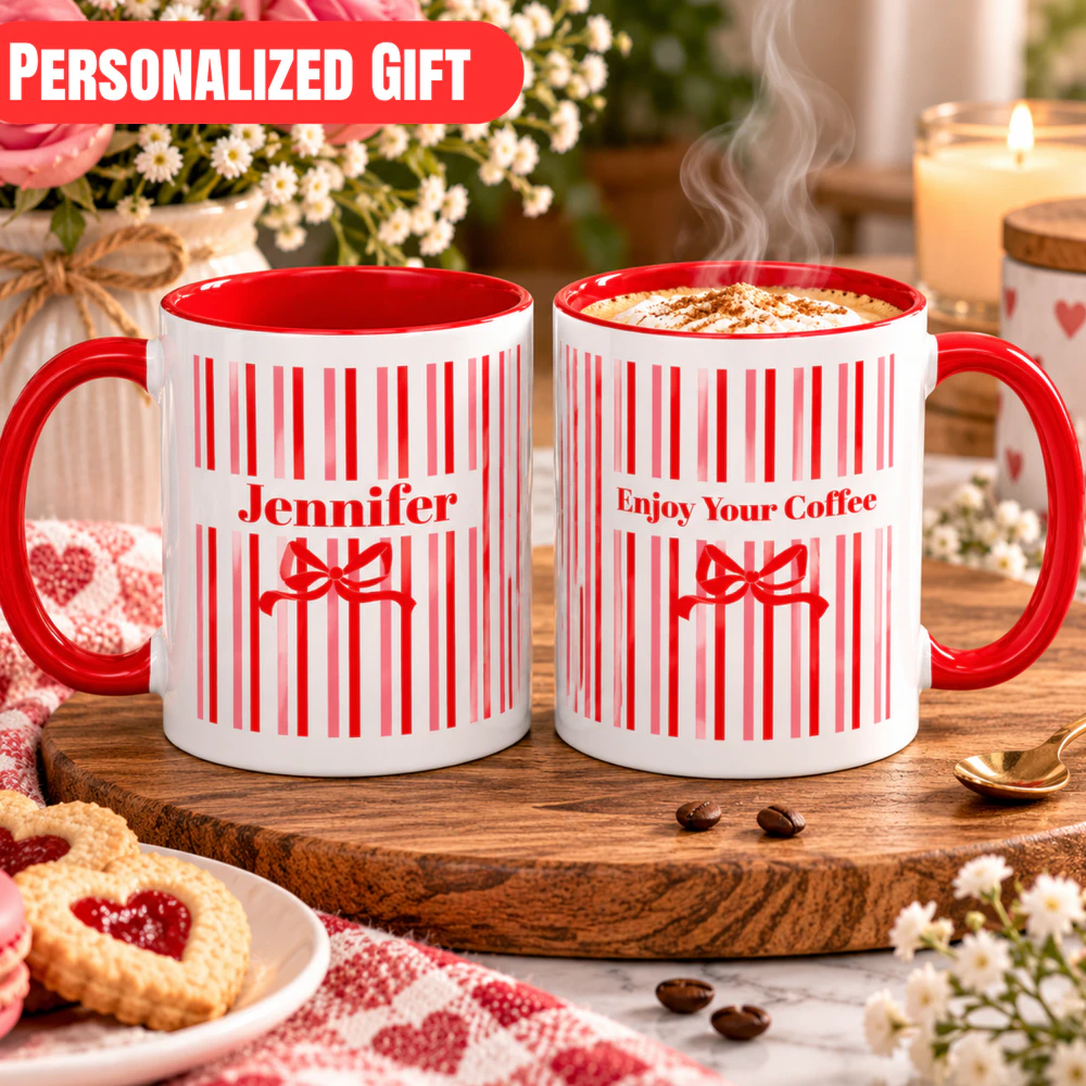 Personalized Name Coffee Mug Custom Gift Mug Enjoy Your Coffee