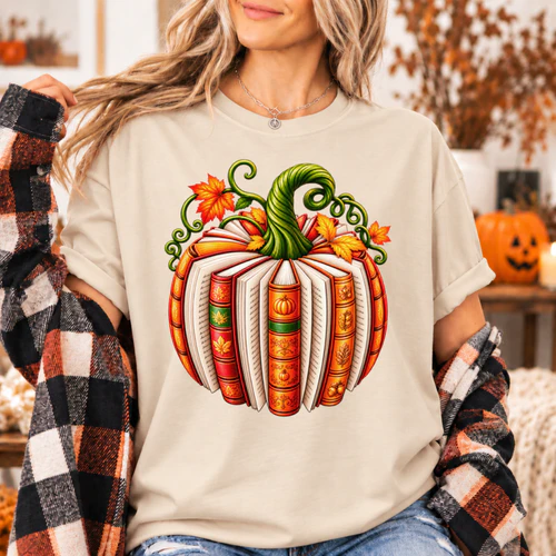 Fall Book Pumpkin Hoodie for Halloween Teacher Book Lover