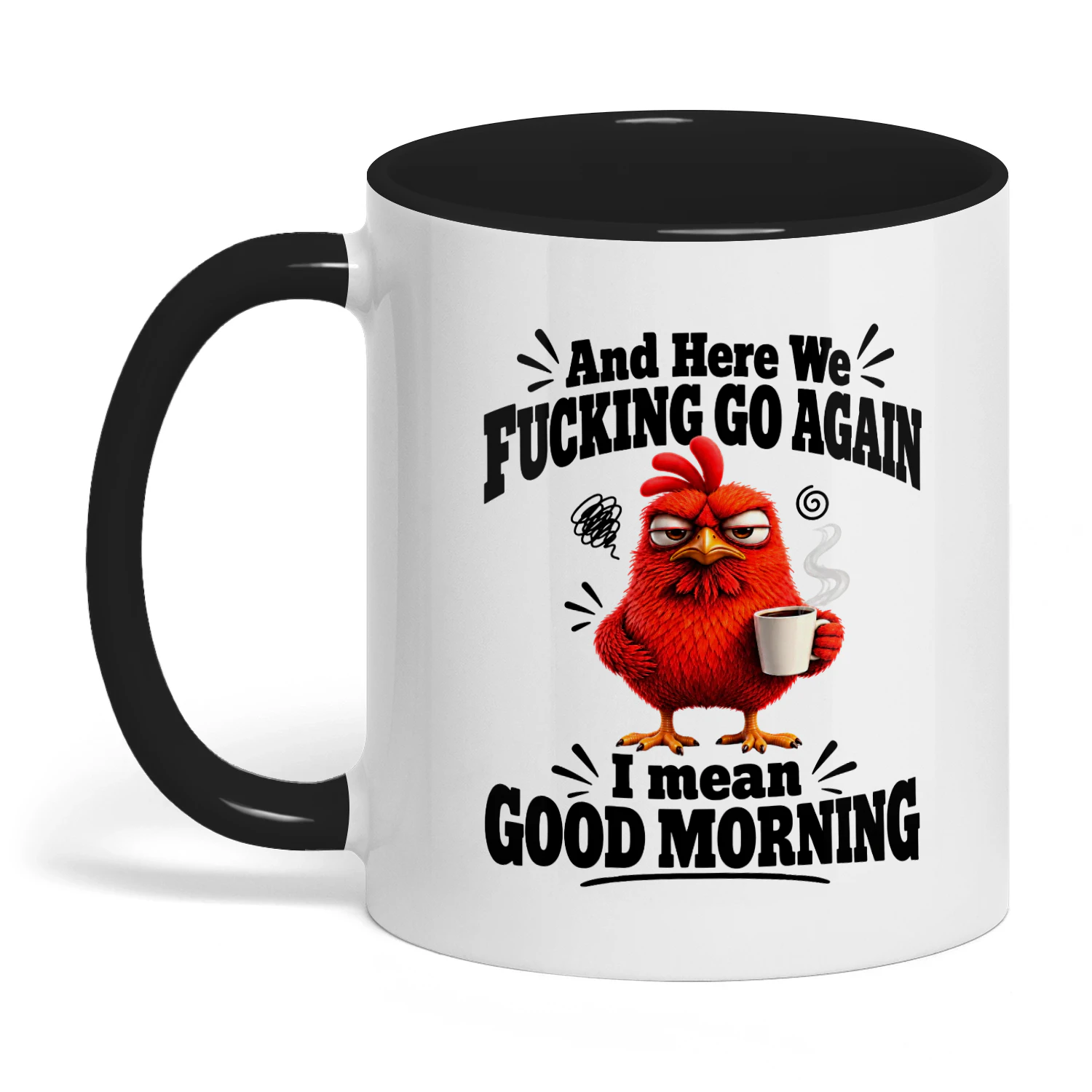 Funny Chicken Coffee Mug, Grumpy Chicken Coffee Cup, Coffee Lover Gift, Morning Humor