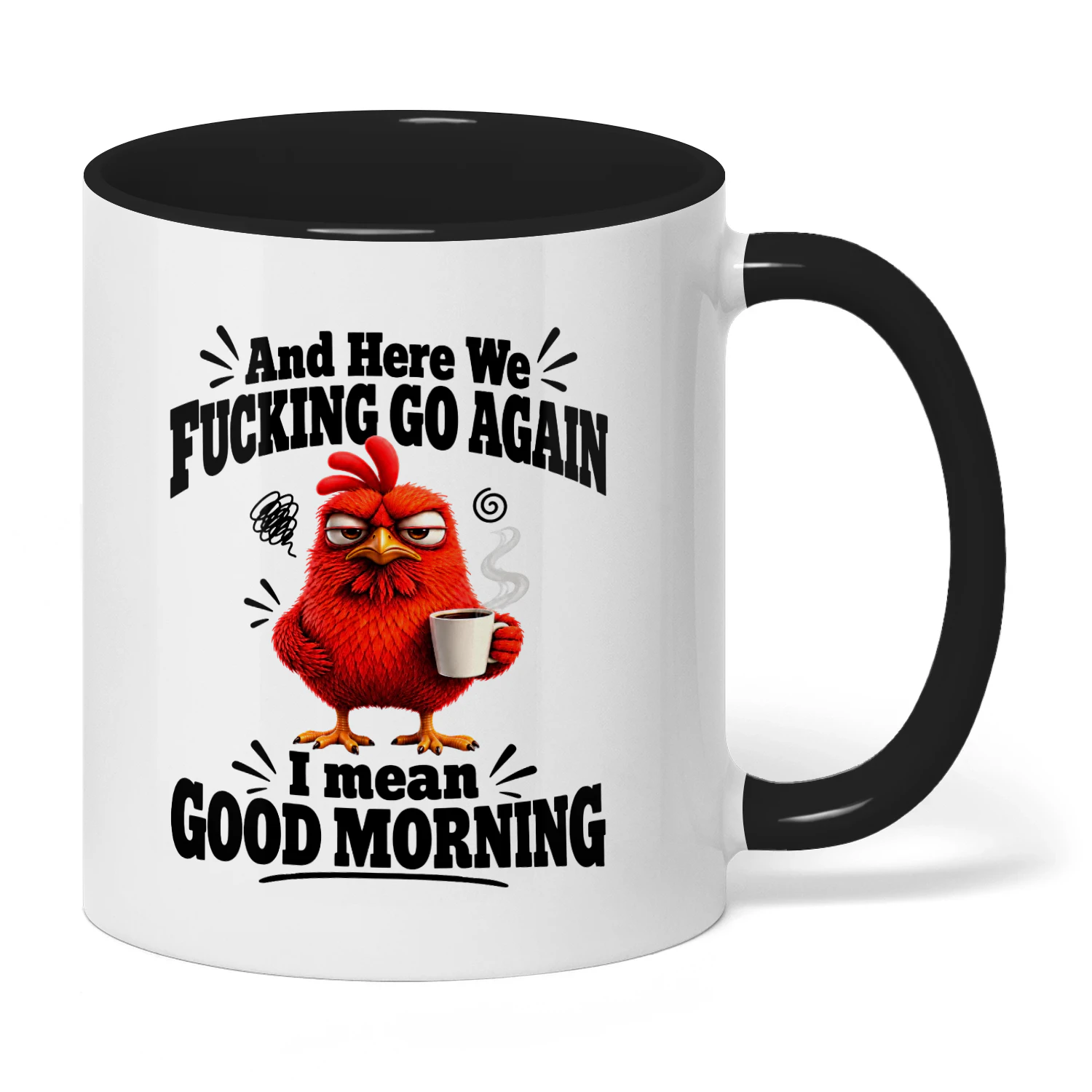 Funny Chicken Coffee Mug, Grumpy Chicken Coffee Cup, Coffee Lover Gift, Morning Humor