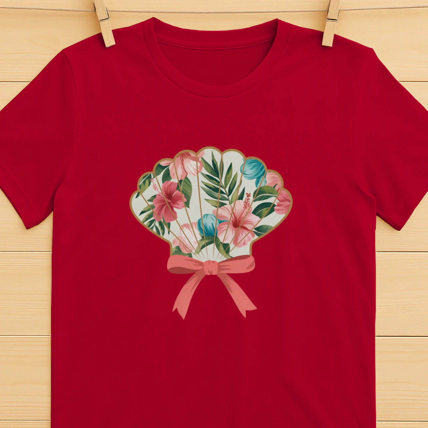 Floral Seashell Aesthetic T-Shirt