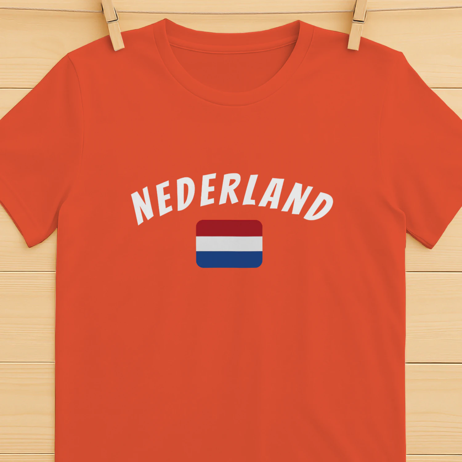 Nederland Vlag T-Shirt Nederlandse Trots Voetbal Fan Shirt