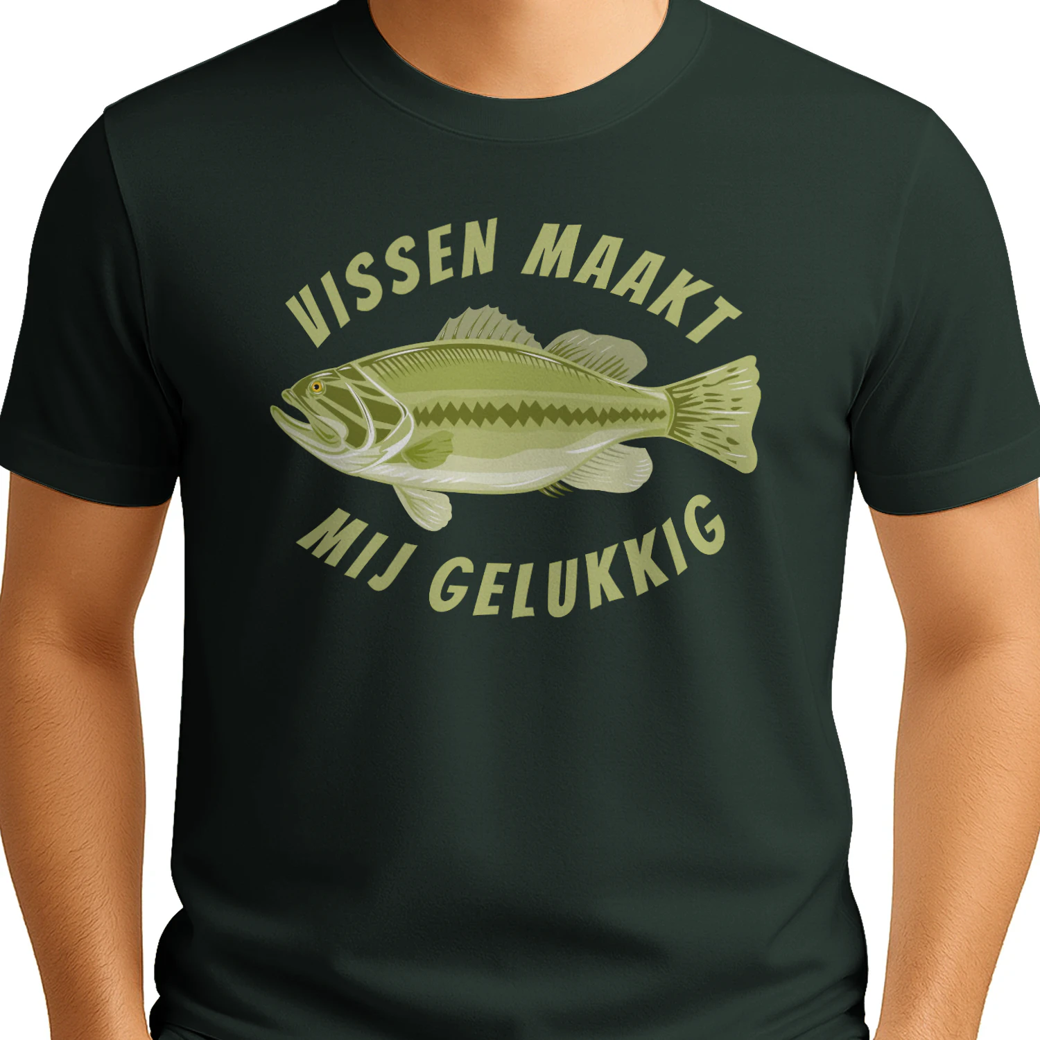 Vissen Maakt Mij Gelukkig – Grappig Visser T-Shirt