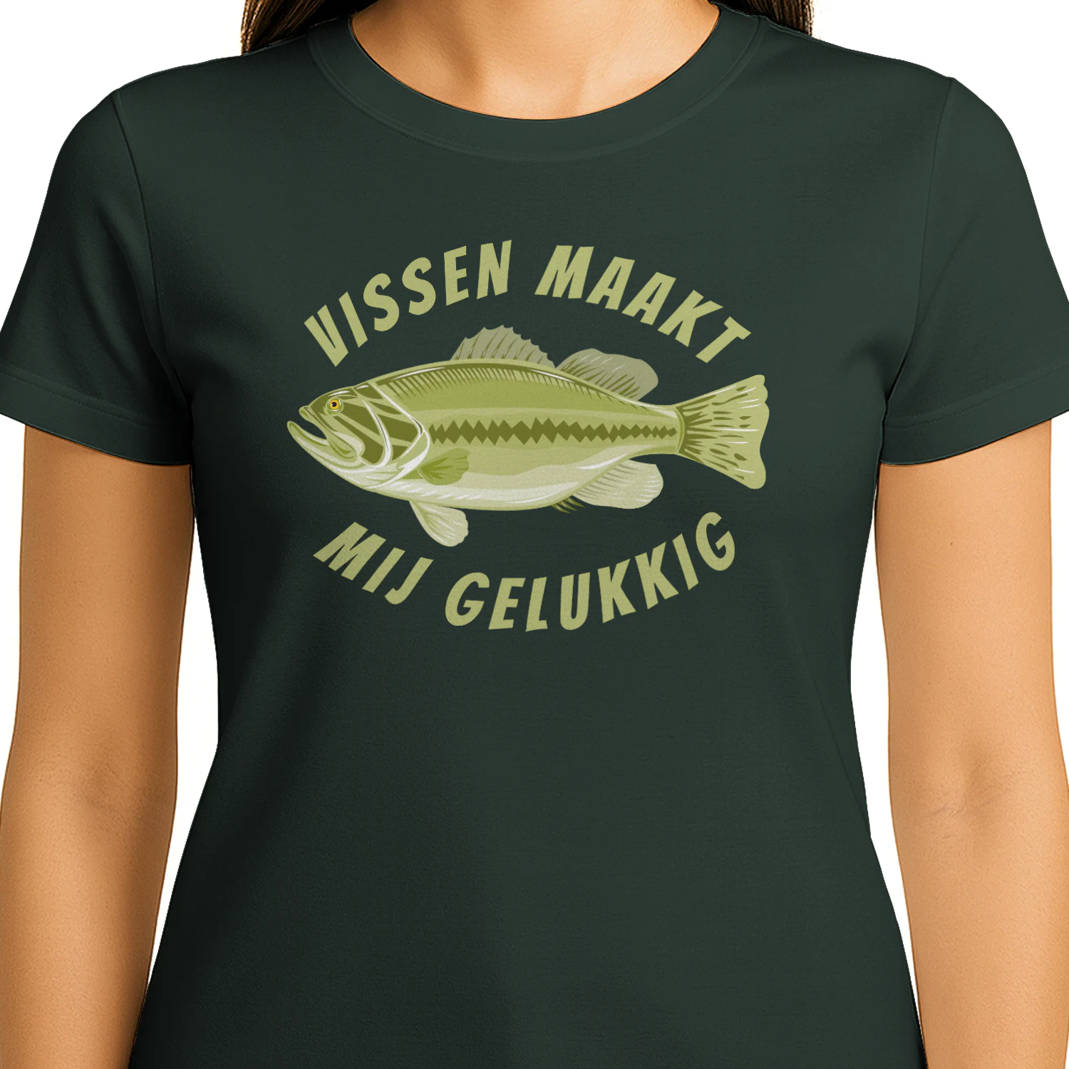 Vissen Maakt Mij Gelukkig – Grappig Visser T-Shirt