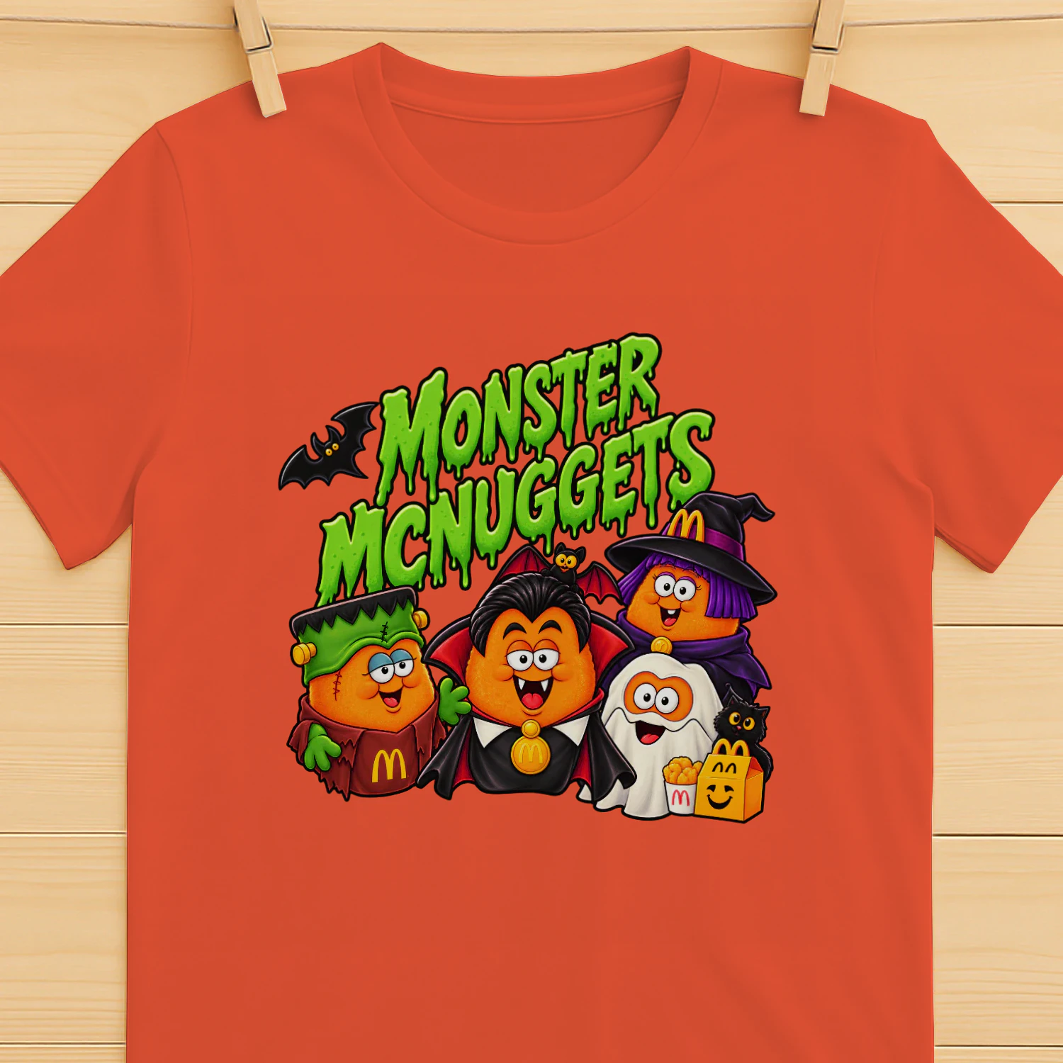 Cute Halloween Monster Nuggets Funny Fast Food Spooky