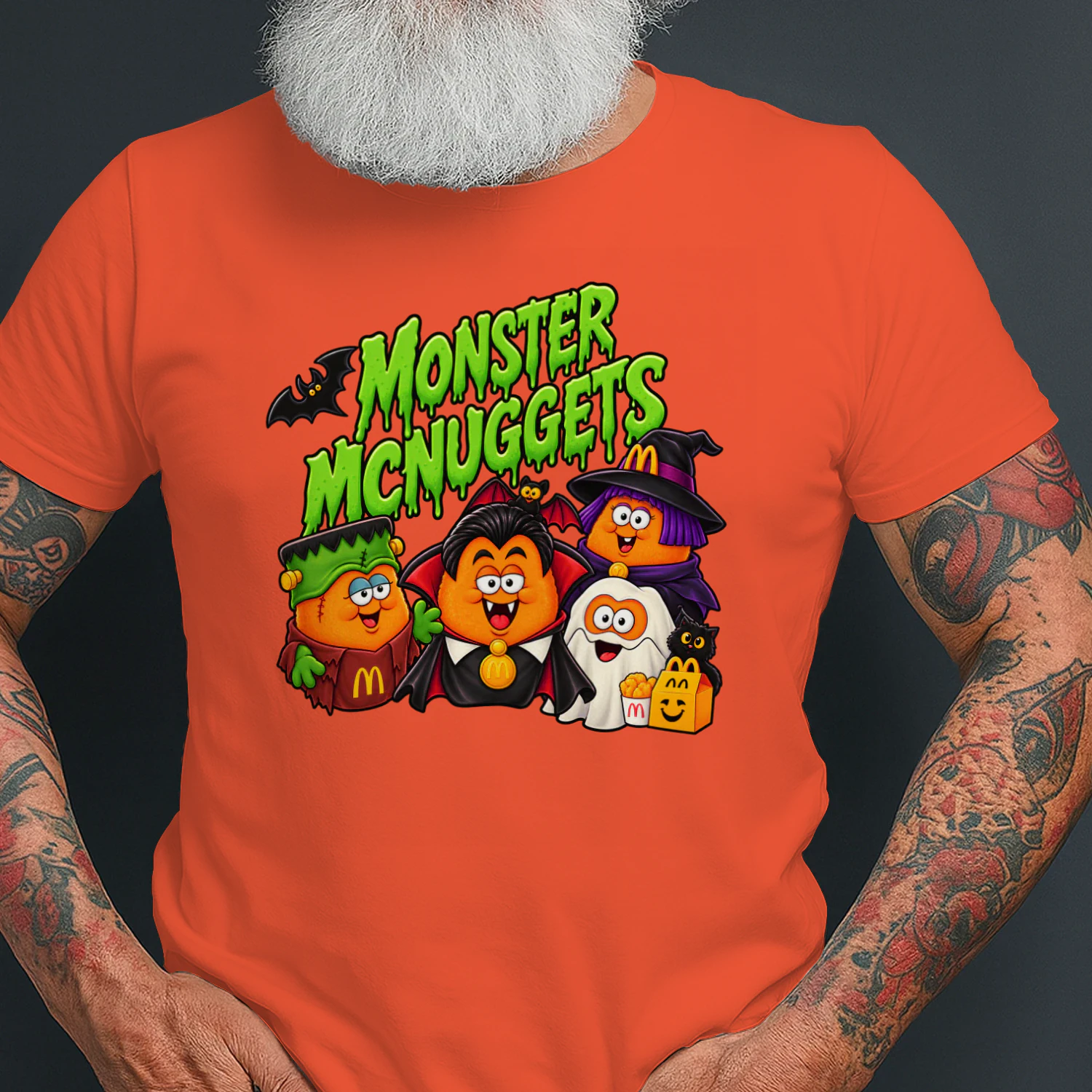 Cute Halloween Monster Nuggets Funny Fast Food Spooky