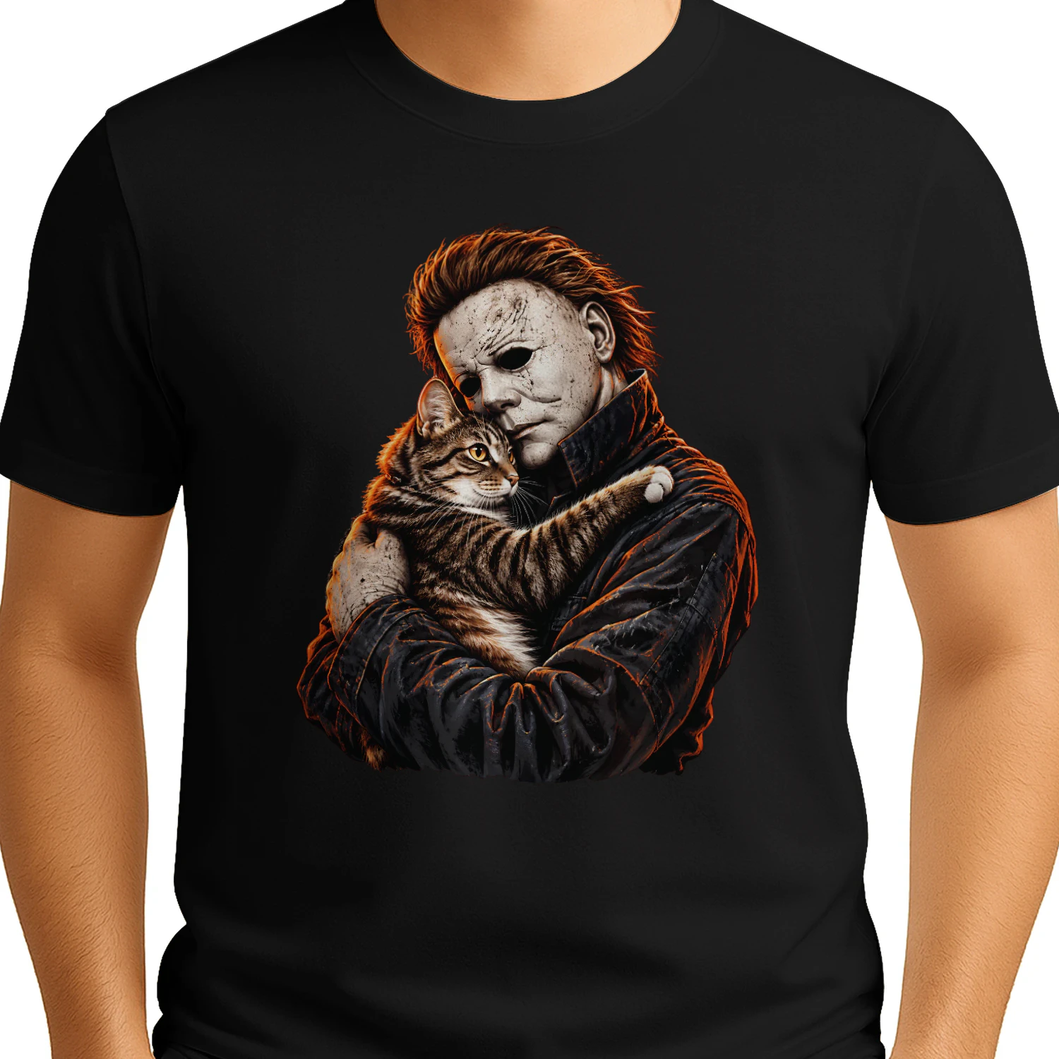 90s Horror Movie Masked Horror Cat Lover Halloween
