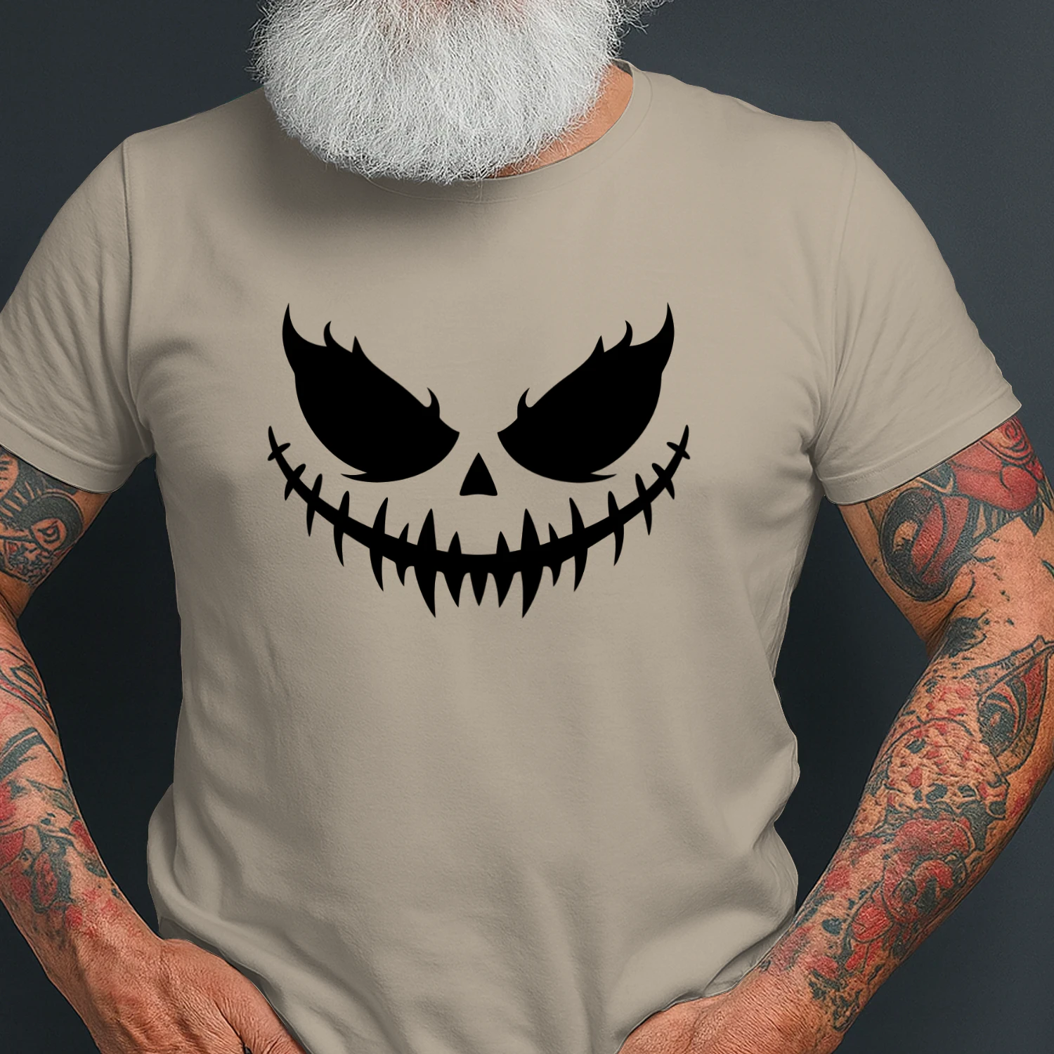 Distressed Pumpkin Face Halloween