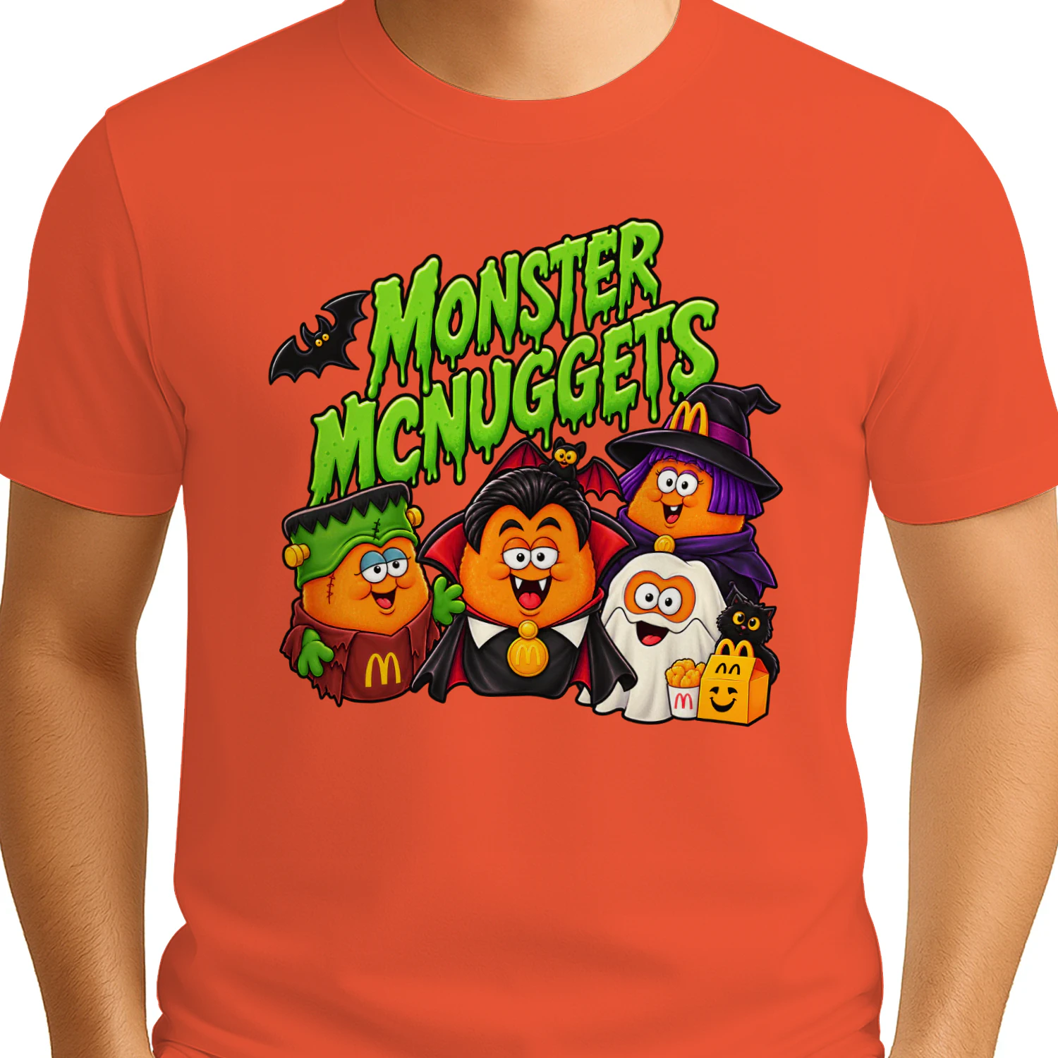Cute Halloween Monster Nuggets Funny Fast Food Spooky
