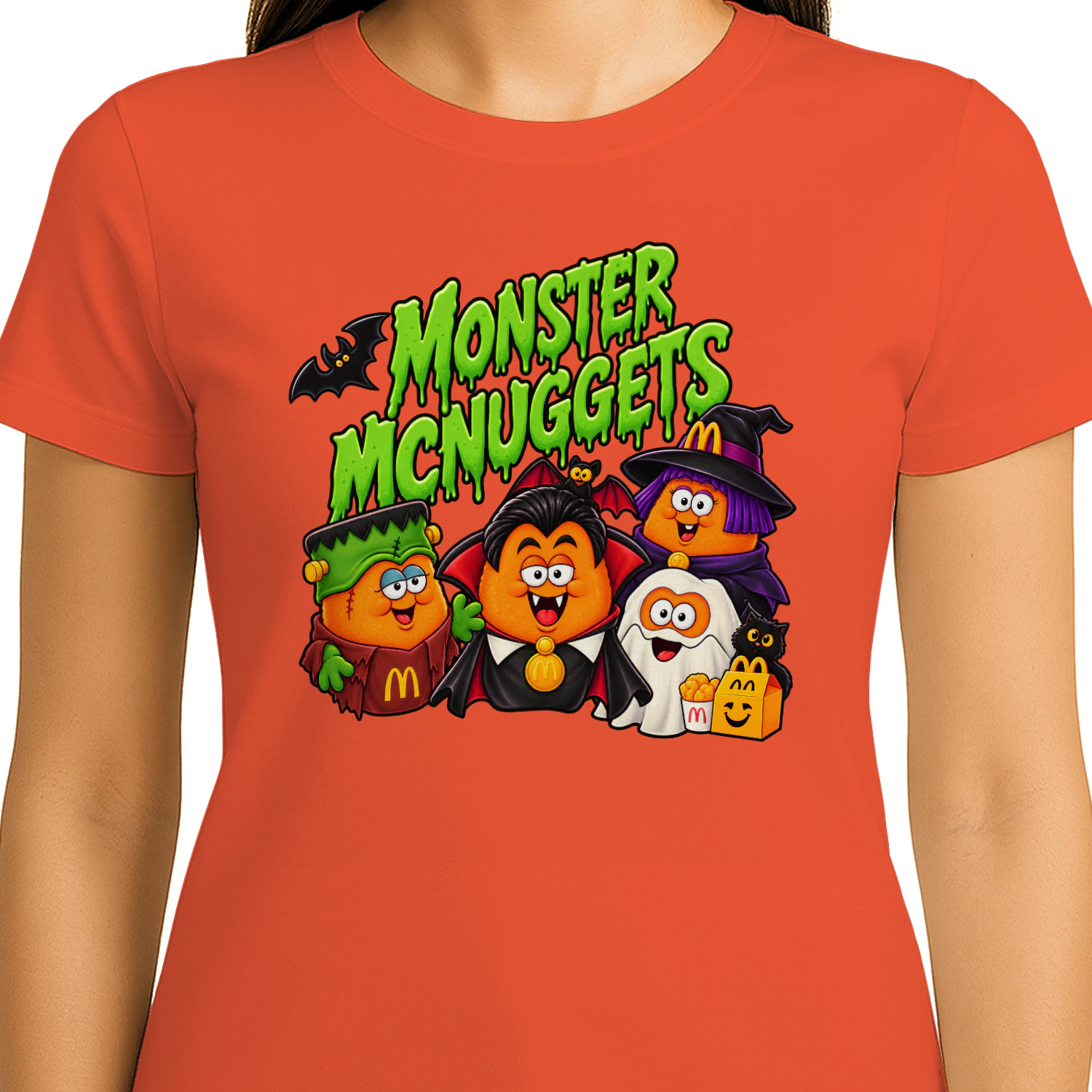 Cute Halloween Monster Nuggets Funny Fast Food Spooky