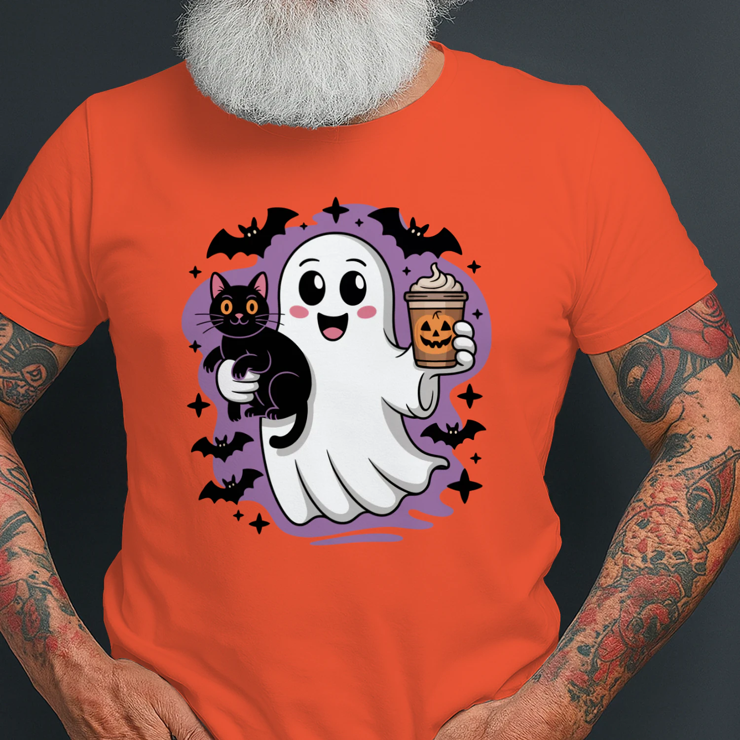 Cute Halloween Ghost Cat