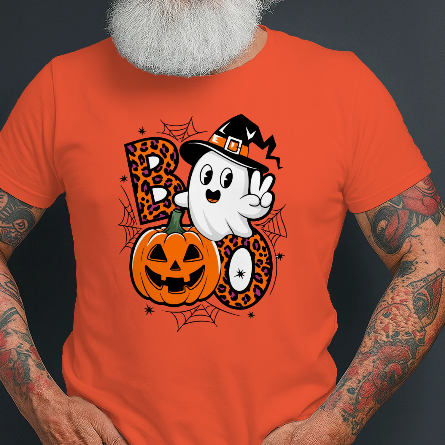 Cute Halloween BOO Ghost Pumpkin Witch Hat