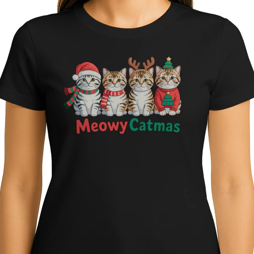 Meowy Catmas Christmas Cat Shirt