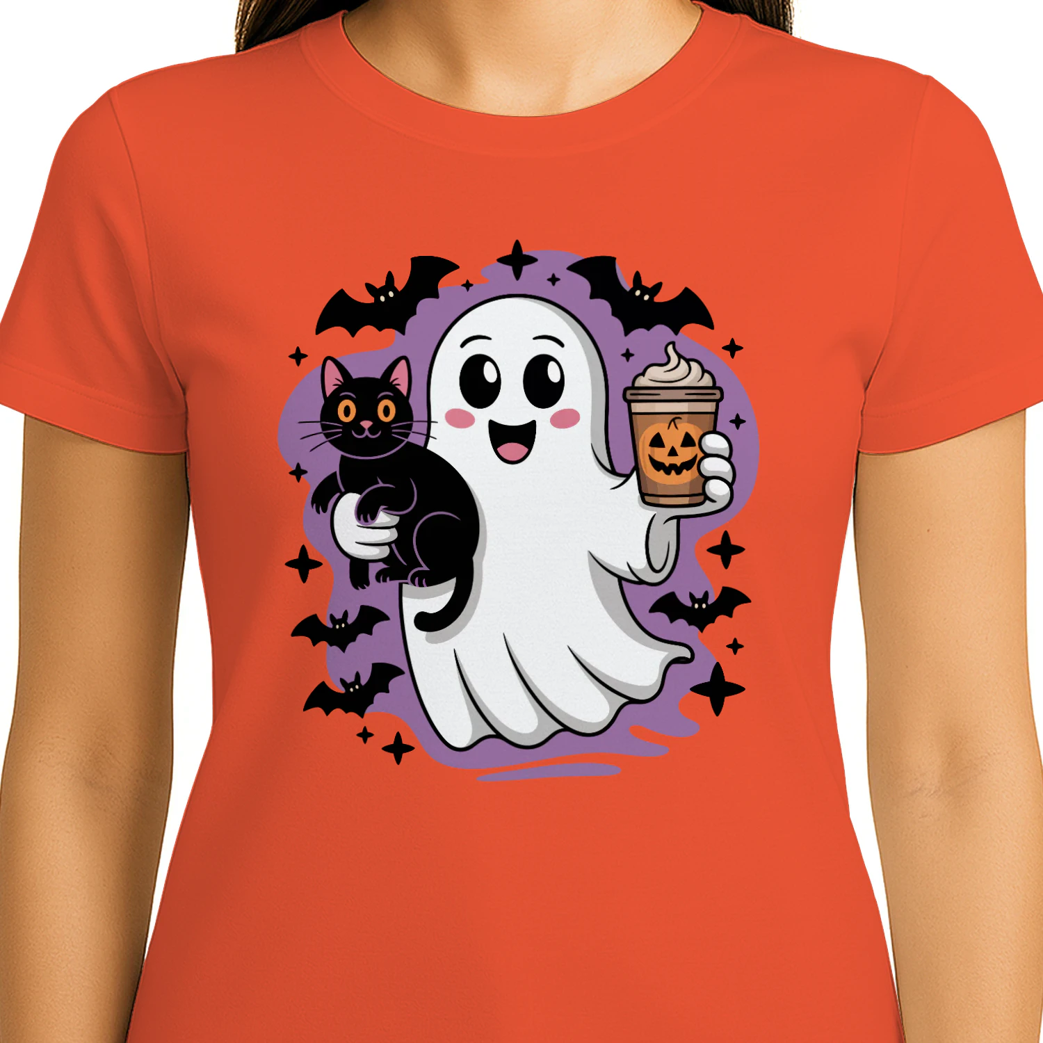 Cute Halloween Ghost Cat