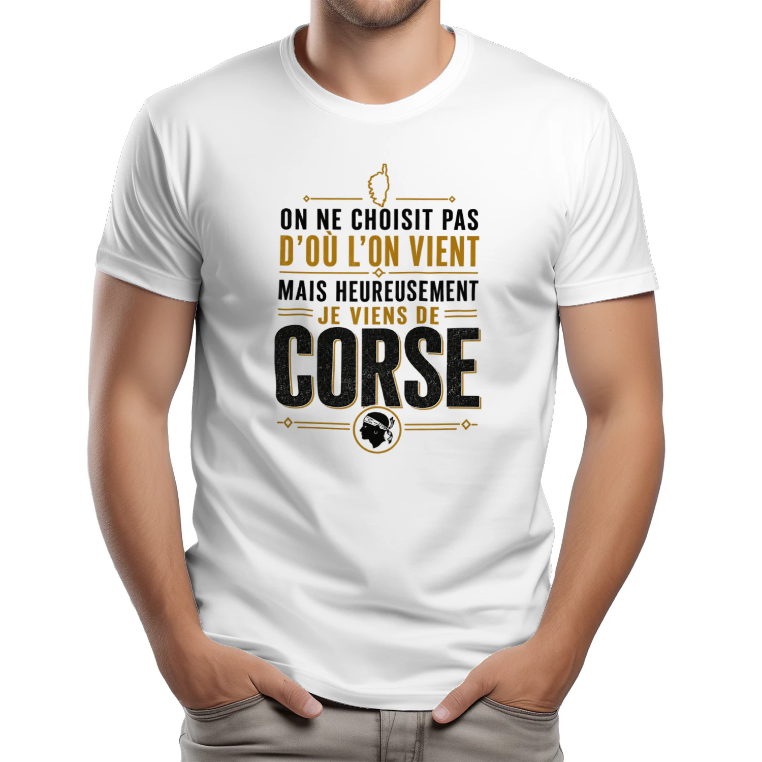 T-Shirt Unisexe - Heureusement Je Viens De Corse
