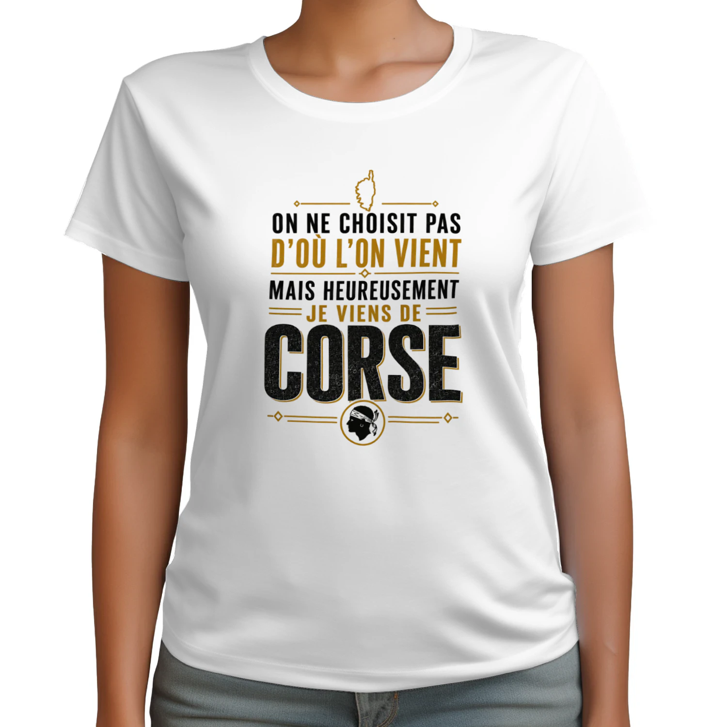 T-Shirt Unisexe - Heureusement Je Viens De Corse