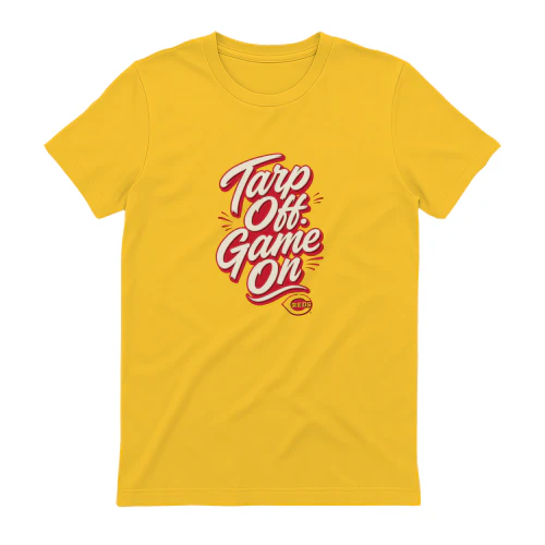 Tarps Off Game On Reds Shirt