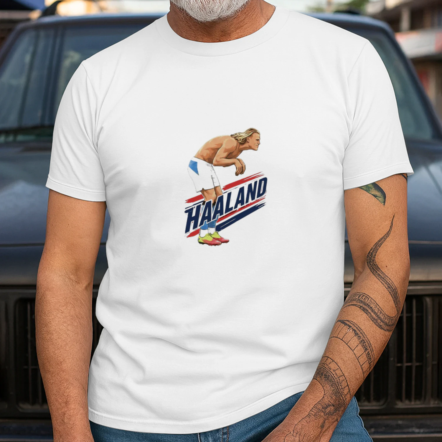Haaland Cartoon Soccer Shirt
