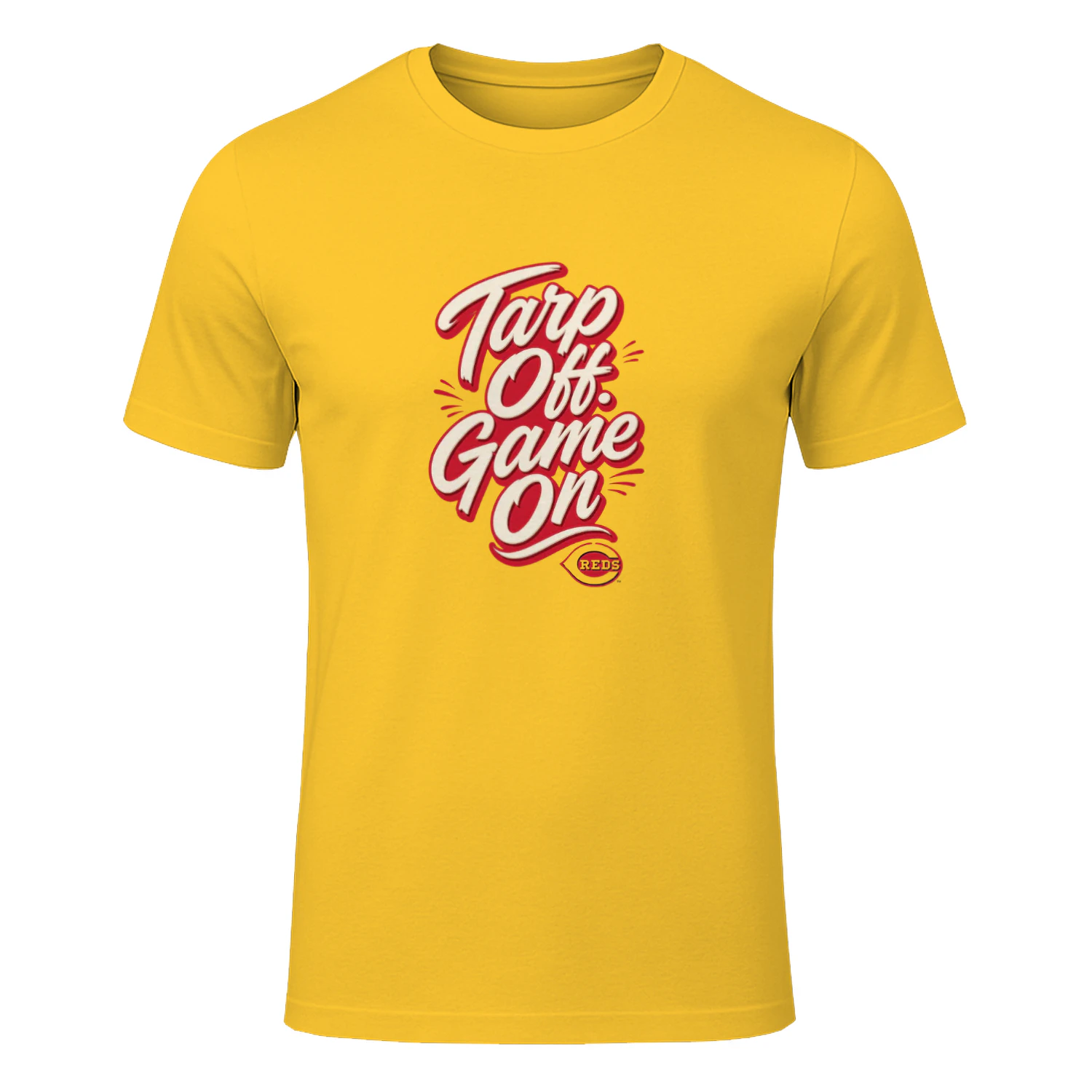 Tarps Off Game On Reds Shirt