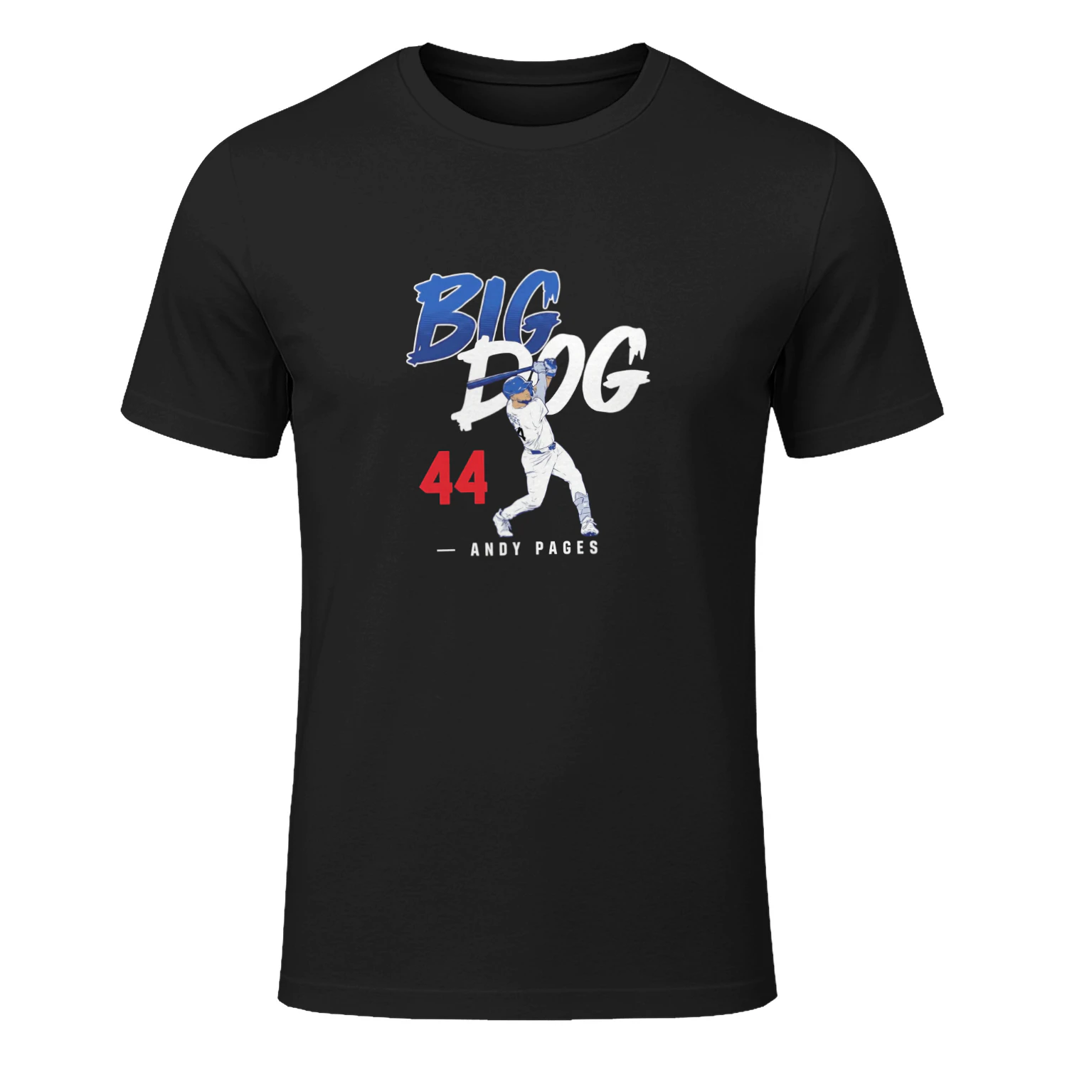 Andy Pages Big Dog 44 Los Angeles Dodgers slugger swing shirt