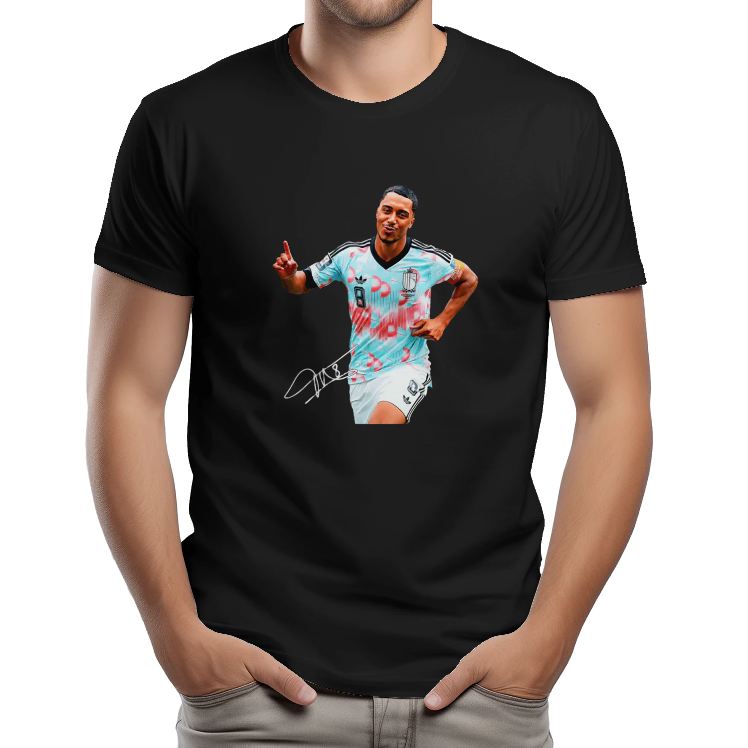 Youri Tielemans Belgium national football running signature shirt